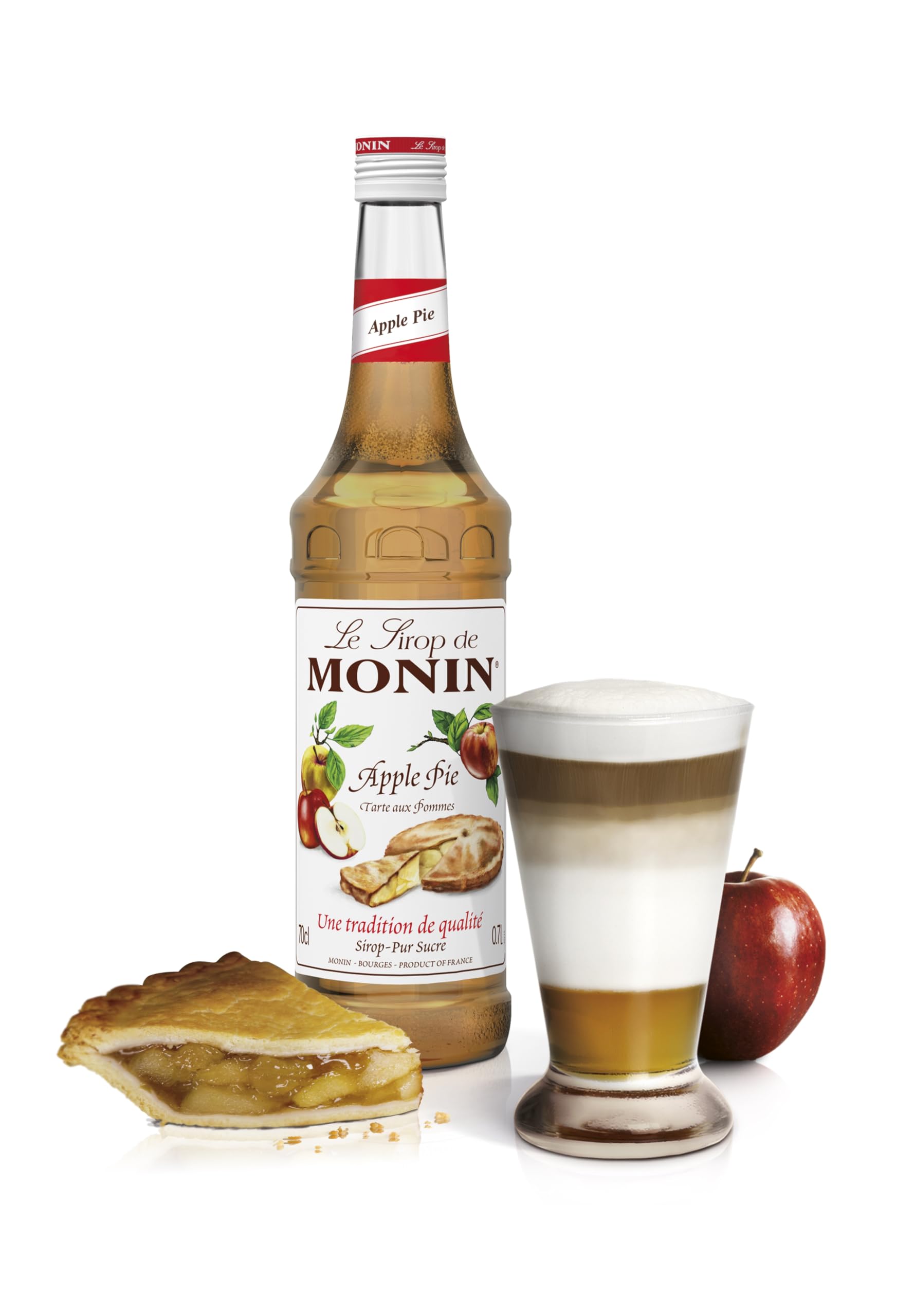 Monin Premium Apple Pie Syrup - 700ml | Natural Flavours | Vegan Friendly