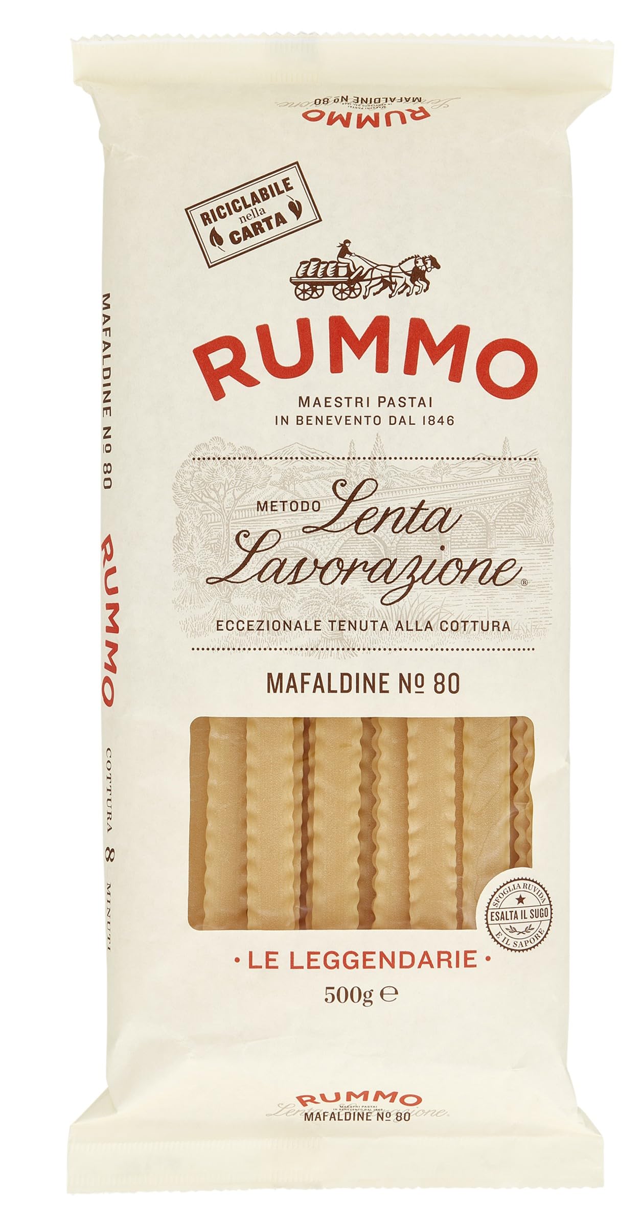 Rummo Mafaldine No.80 Pasta - 500g | Premium Italian Long Pasta 1