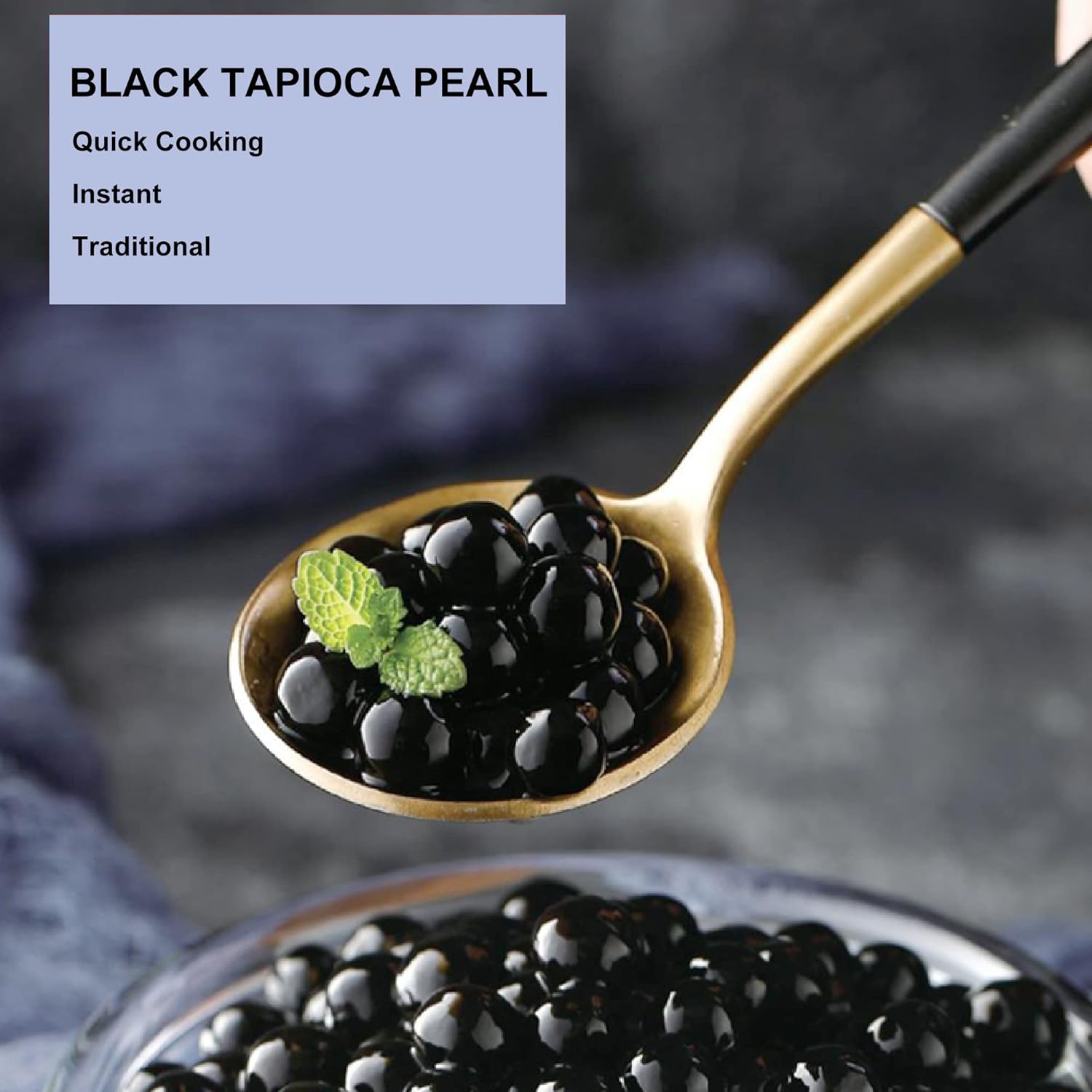Wu FuYuan Black Tapioca Pearls 1kg - Bubble Tea Boba Pearls 2