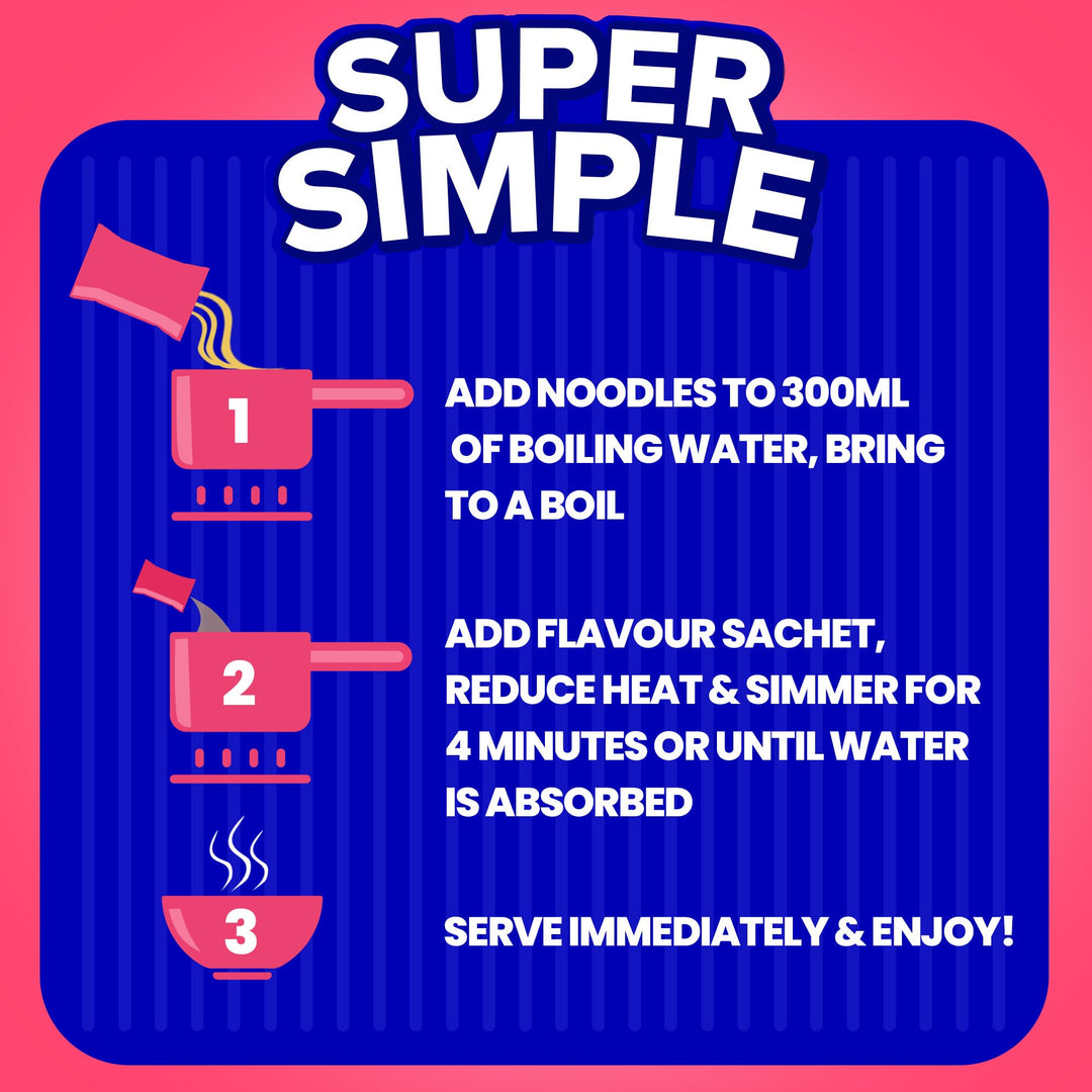 Batchelors Super Noodles Bacon Flavour Instant Snack 90g