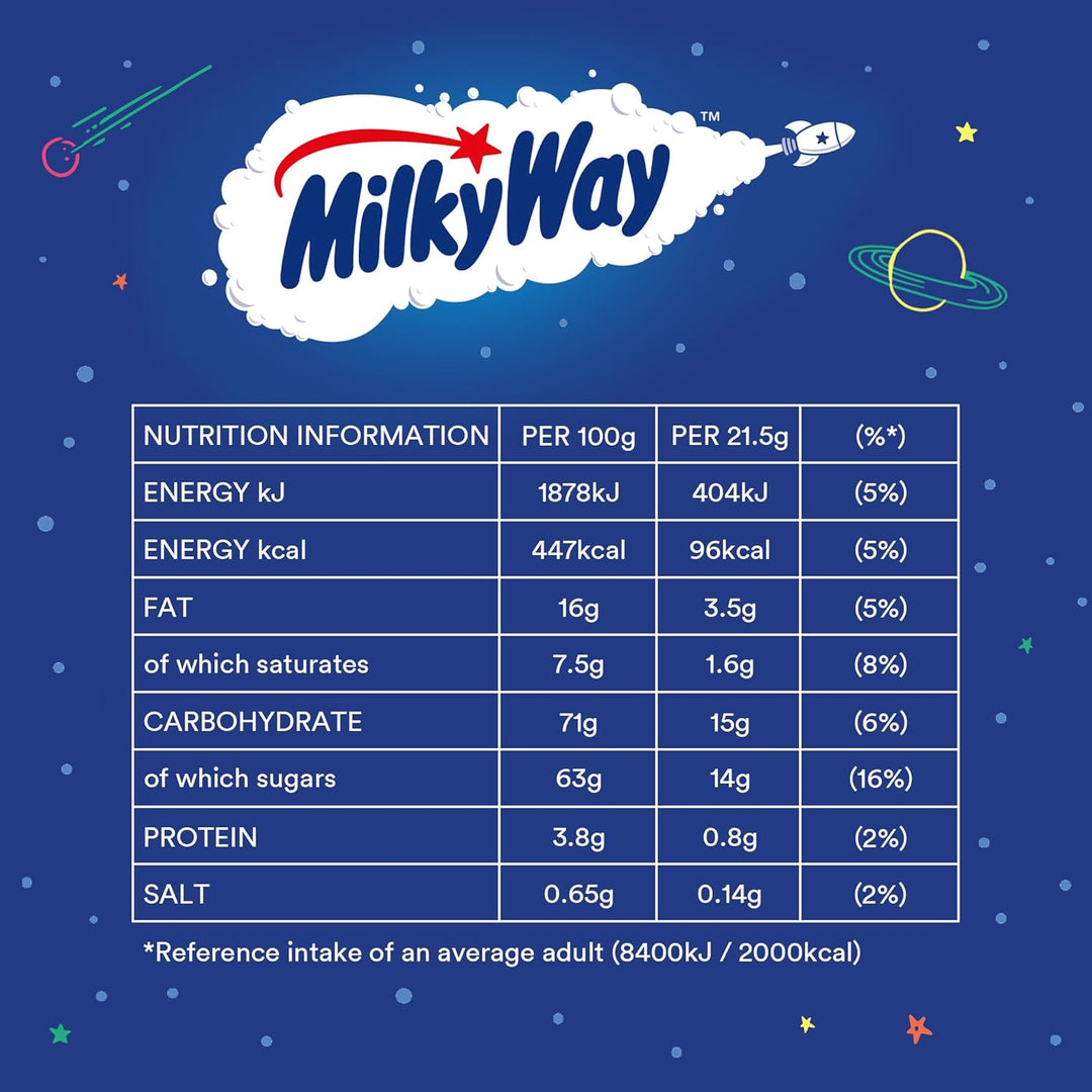 Milky Way - Multipack Milk Chocolate Bars (6 x 21.5g)