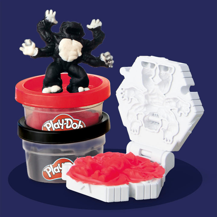 Play-Doh Marvel Captain America Moto-Slicer Playset - Bendy Figure, Motorbike Tool & 3 Tubs, Ages 4+