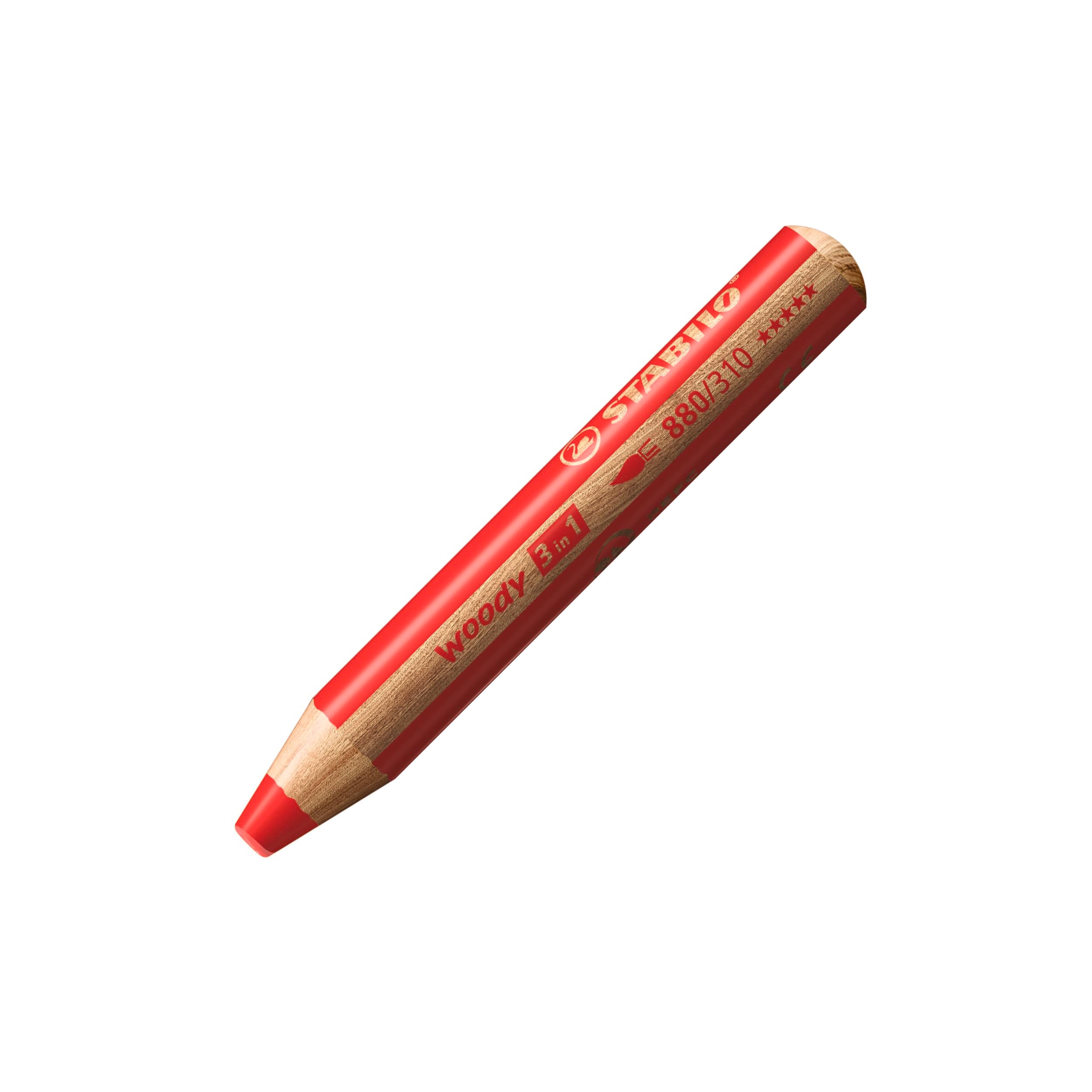 STABILO woody 3-in-1 Coloured Pencils - 10 Assorted Colours Wallet + Sharpener 2