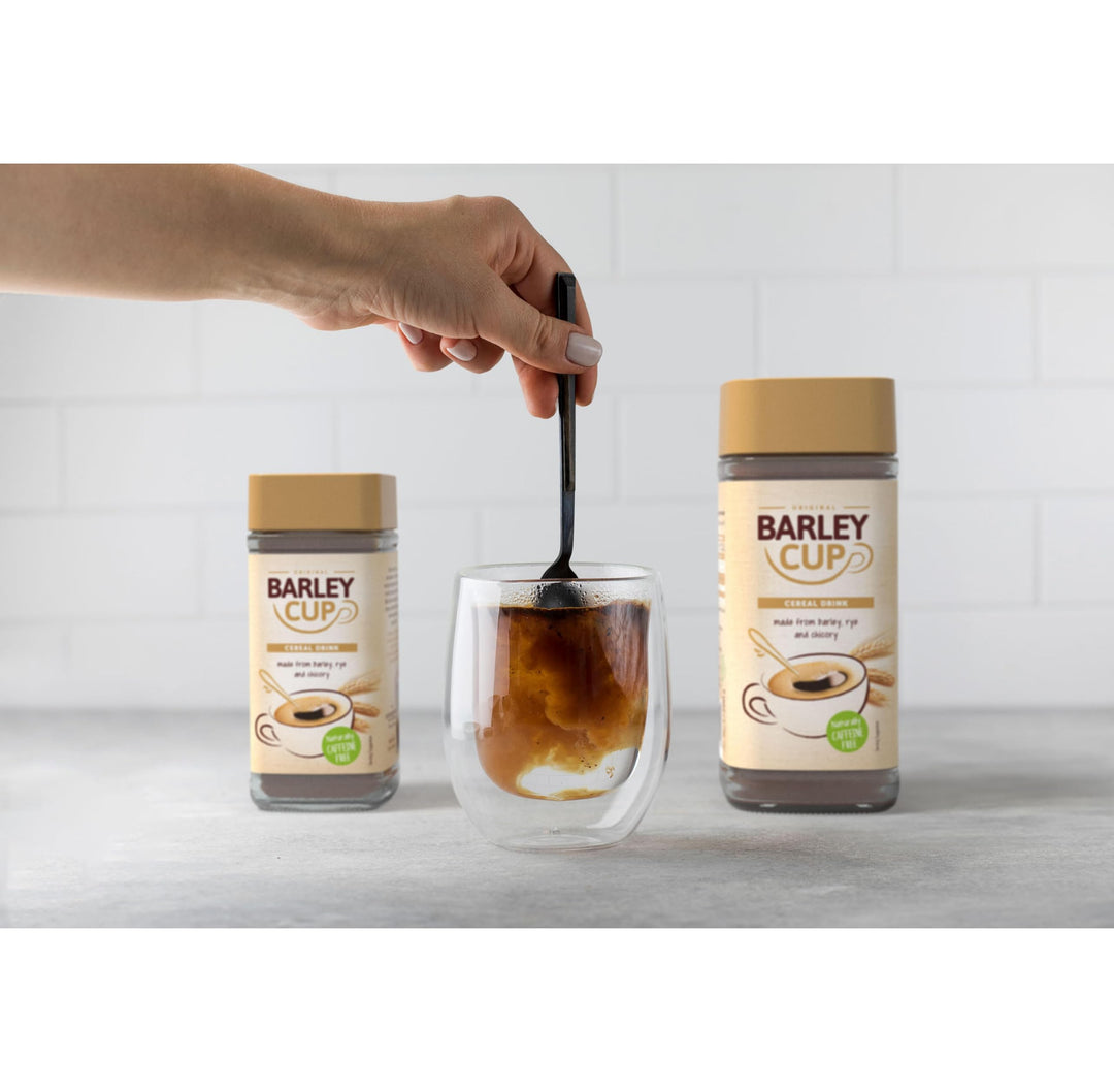 Barleycup Instant Grain Beverage 200g - Caffeine-Free Vegan Coffee Substitute with Roasted Barley, Rye & Chicory
