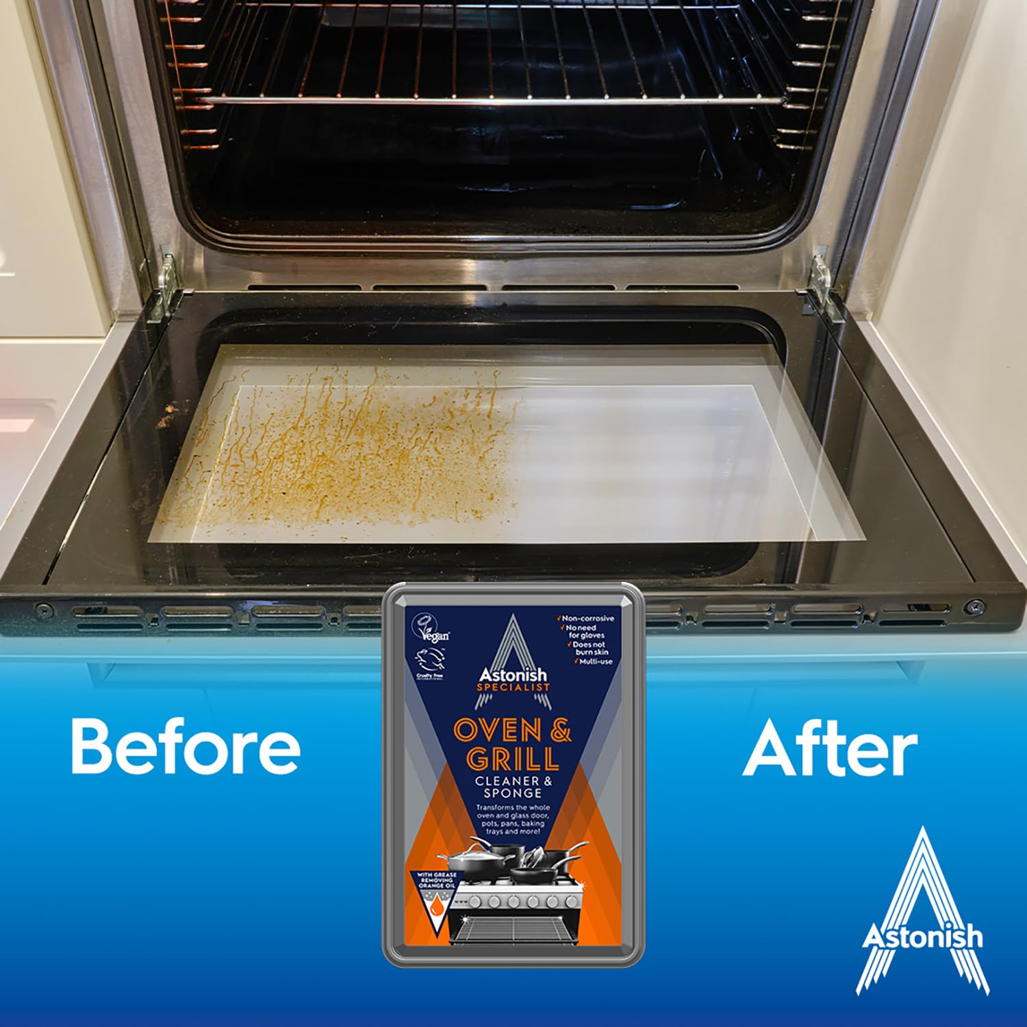 Astonish Specialist Hob Cream Cleaner & Oven/Grill Cleaner Bundle - Tough on Burnt-On Stains | 3 Items (2x 500ml) 4