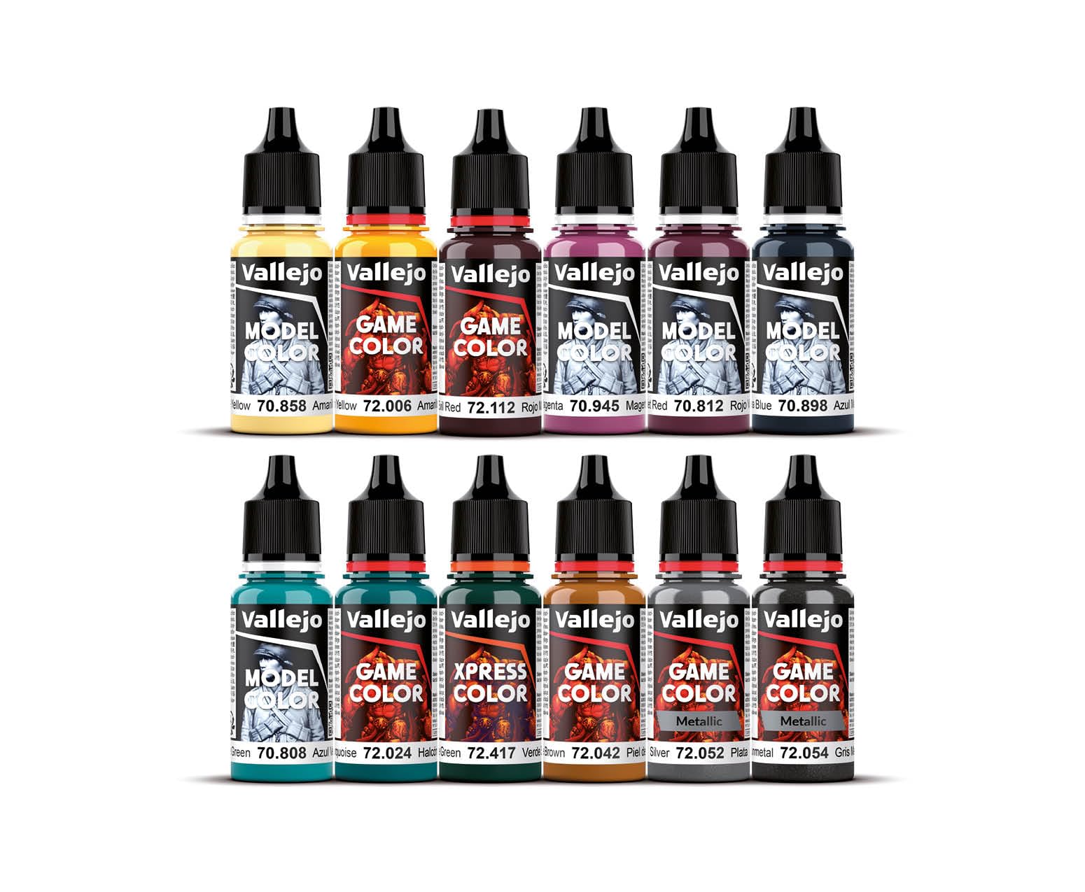 Vallejo VAL72202 Model Paint Set - Acrylic, Multicoloured, 216ml Size | Includes Exclusive Figure 3