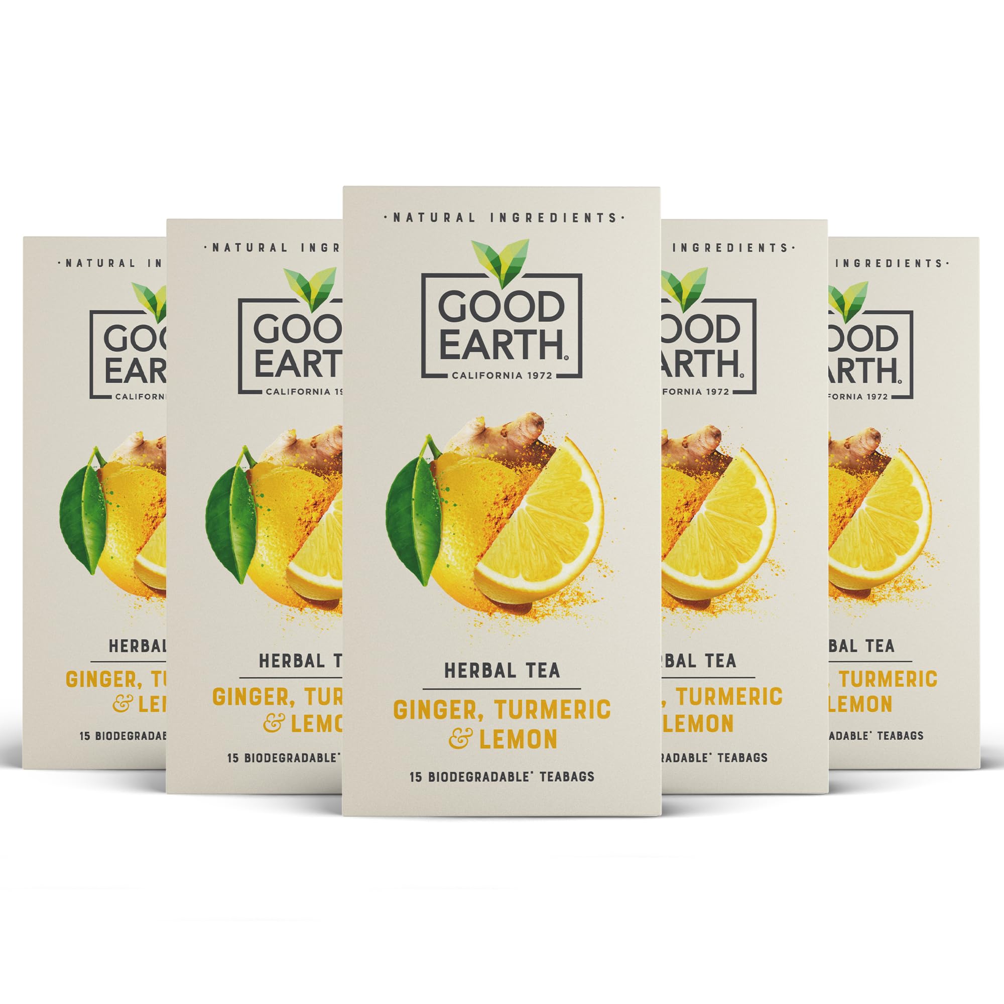 Good Earth Tea Co. Ginger, Turmeric & Lemon Tea - 5 x 15 Teabags 9