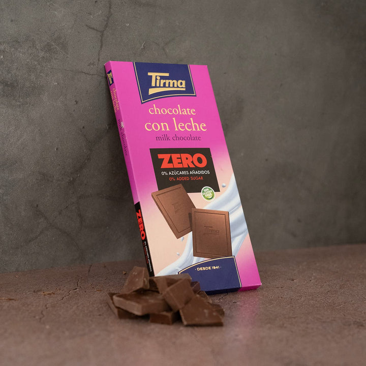 Tirma - Zero No Added Sugars Milk Chocolate Bar | Gluten Free | Made in Spain