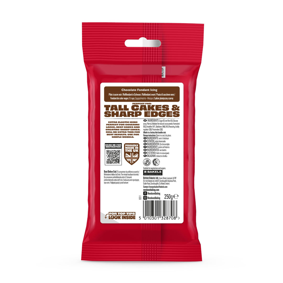 Renshaw - Brown Extra Stretch Smooth & Thin Chocolate Flavoured Fondant Icing
