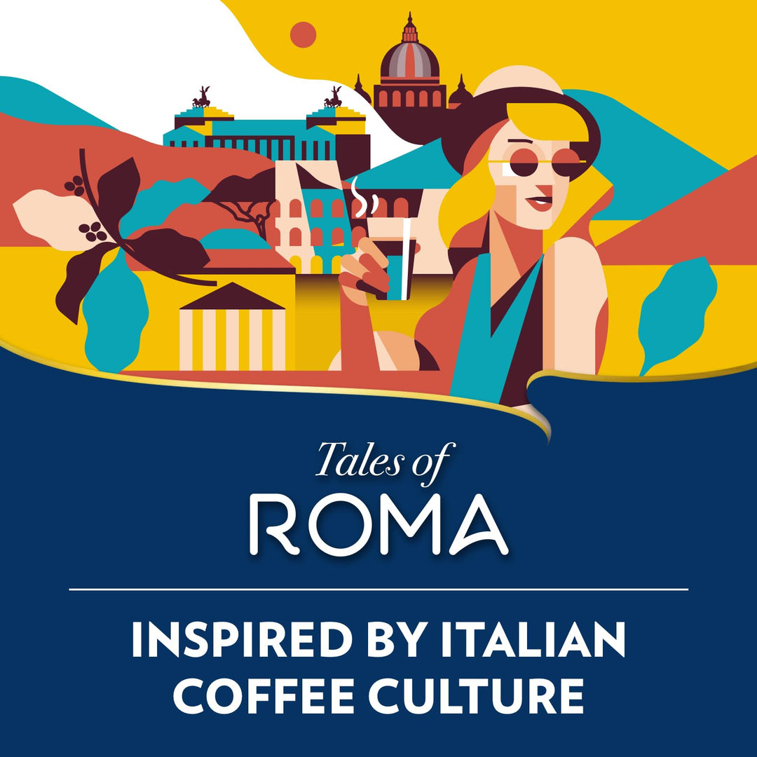 Lavazza Tales of Italy Roma - Whole Coffee Beans, 250g Soft Pack