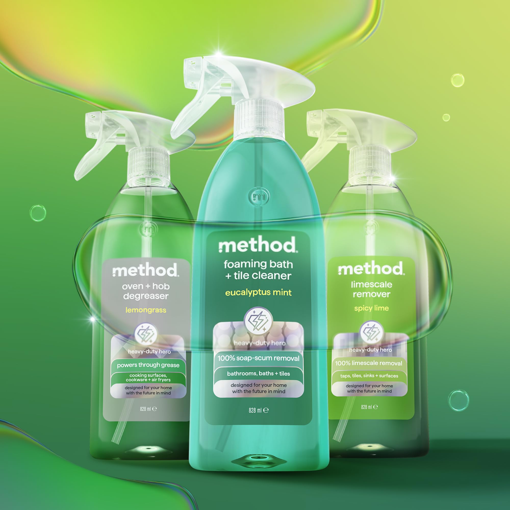 Method Limescale Remover Spray - Powerful Build-up Removal | Spicy Lime Scent | 828 ml 4