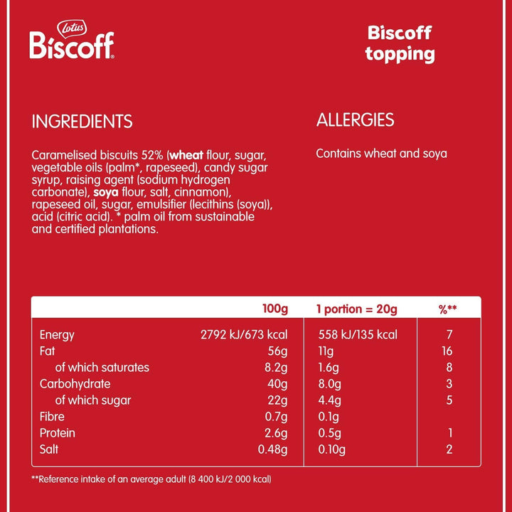 Biscoff - Sweet Spread Topping - Caramelised Biscuit Flavor - 1L Squeeze Bottle