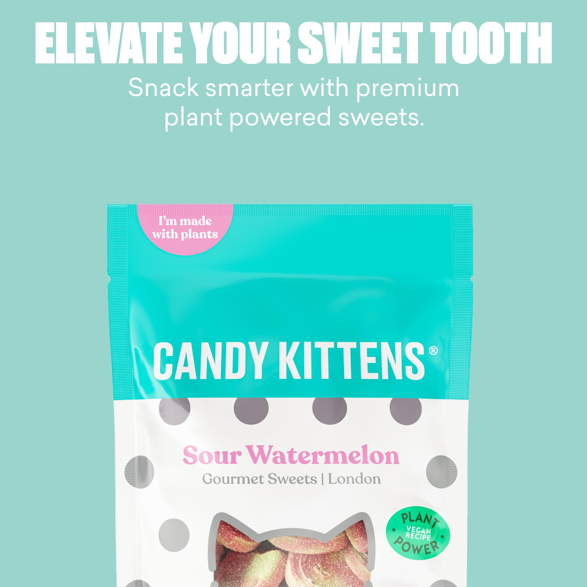 Candy Kittens Sour Watermelon Vegan Chewy Sweets – 140g 4