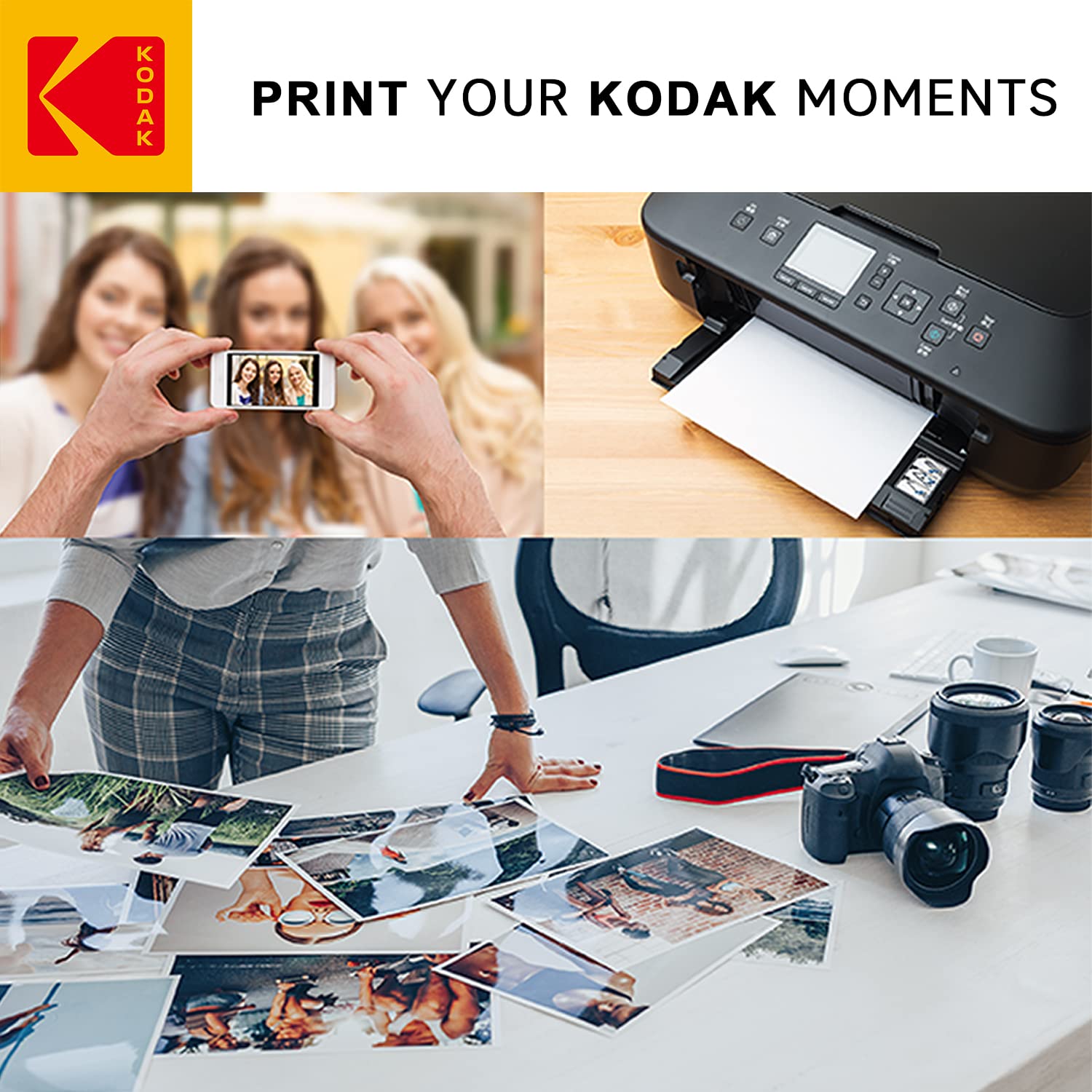 KODAK Snapshot Photo Paper - 100 Sheets, A6 Size, 180 g/m², Glossy Finish 5