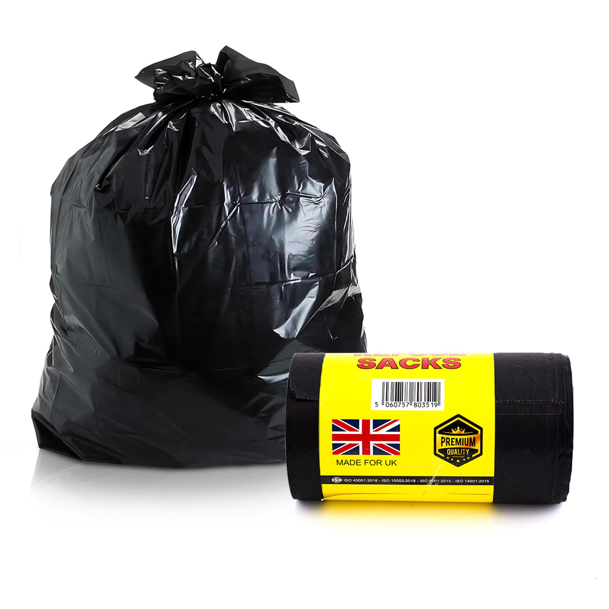 REQUISITE NEEDS Ultra Heavy Duty Refuse Sacks - 70L Capacity | Pack of 40 | Black 4