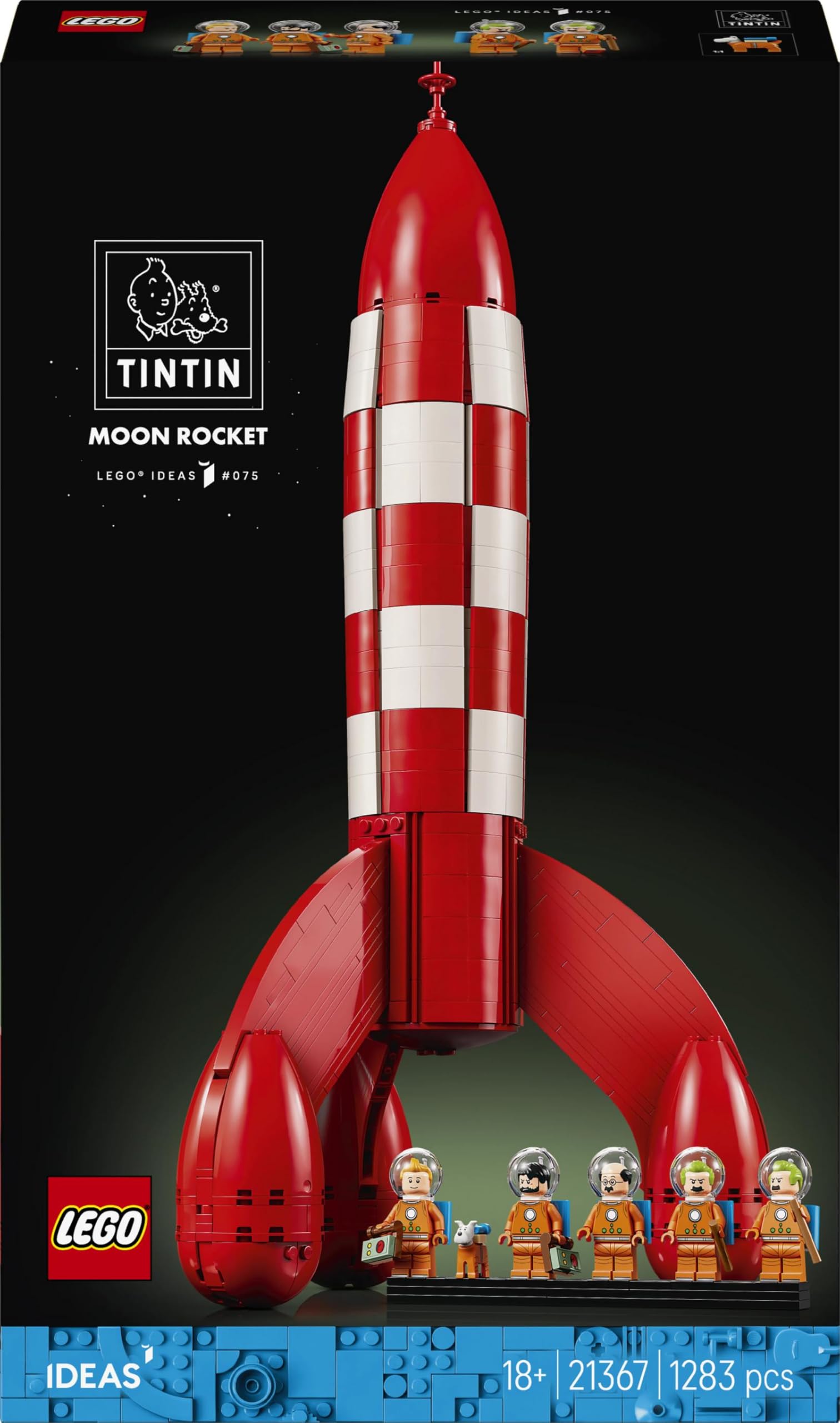 LEGO Ideas Tintin Moon Rocket 21367 - Spaceship Model Kit for Adults | 18+ | 1489g 7