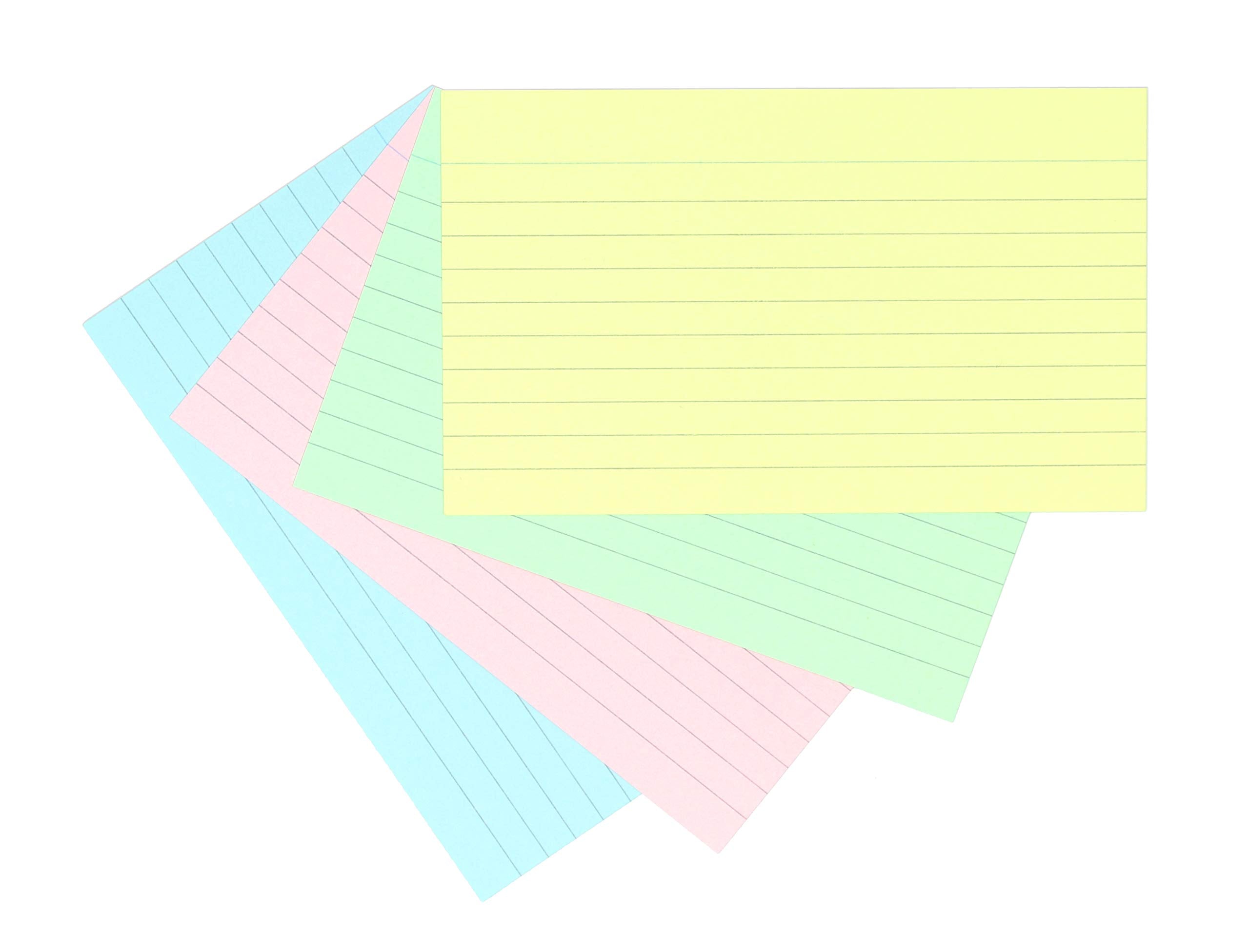 Silvine 5x3" Lined Multi-coloured Index Cards - 100 Pack (127 x 76mm) Ref 553AC 3