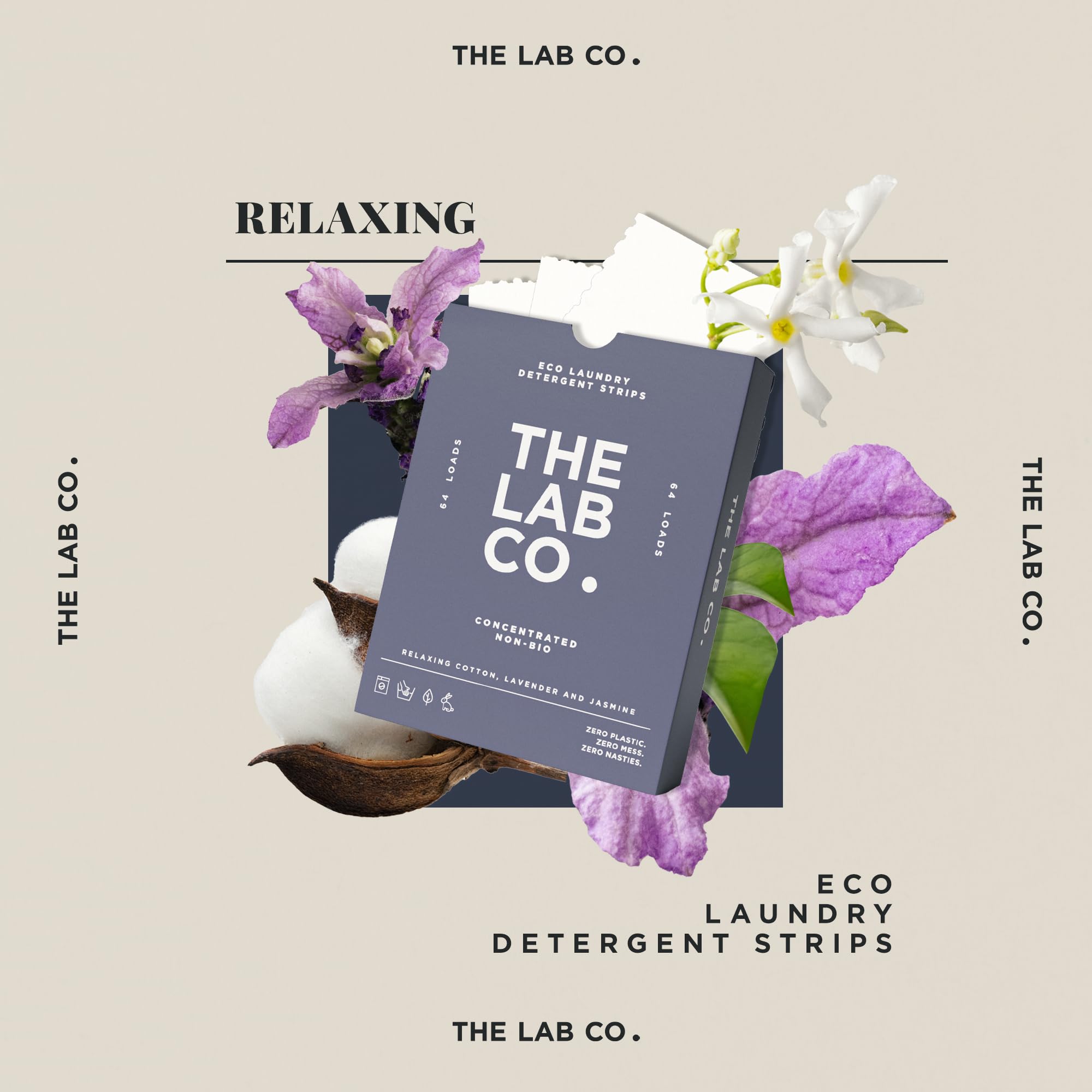 The Lab Co. - Laundry Detergent Strips (64 Loads, Cotton Lavender Jasmine) 6