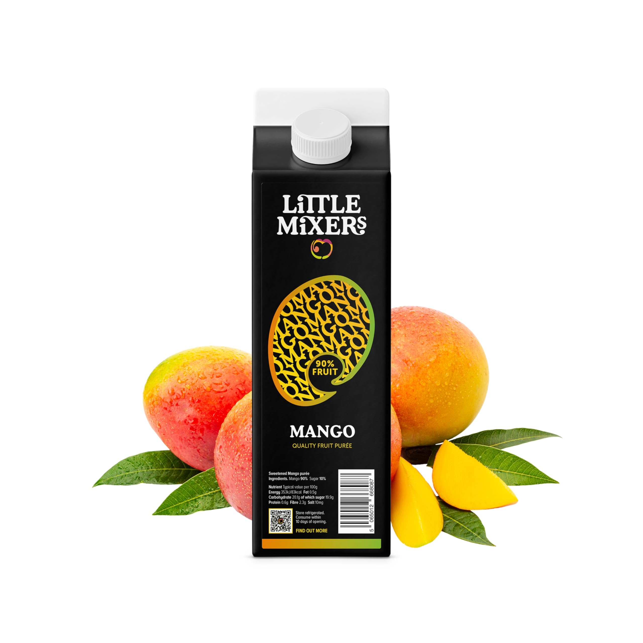LITTLE MIXERS Mango Puree for Cocktails, Desserts & Smoothies - 1 KG | 90% Mango 1