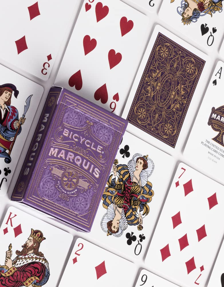 Bicycle Marquis Playing Cards - 1 Deck, Air Cushion Finish, Blue/White 3