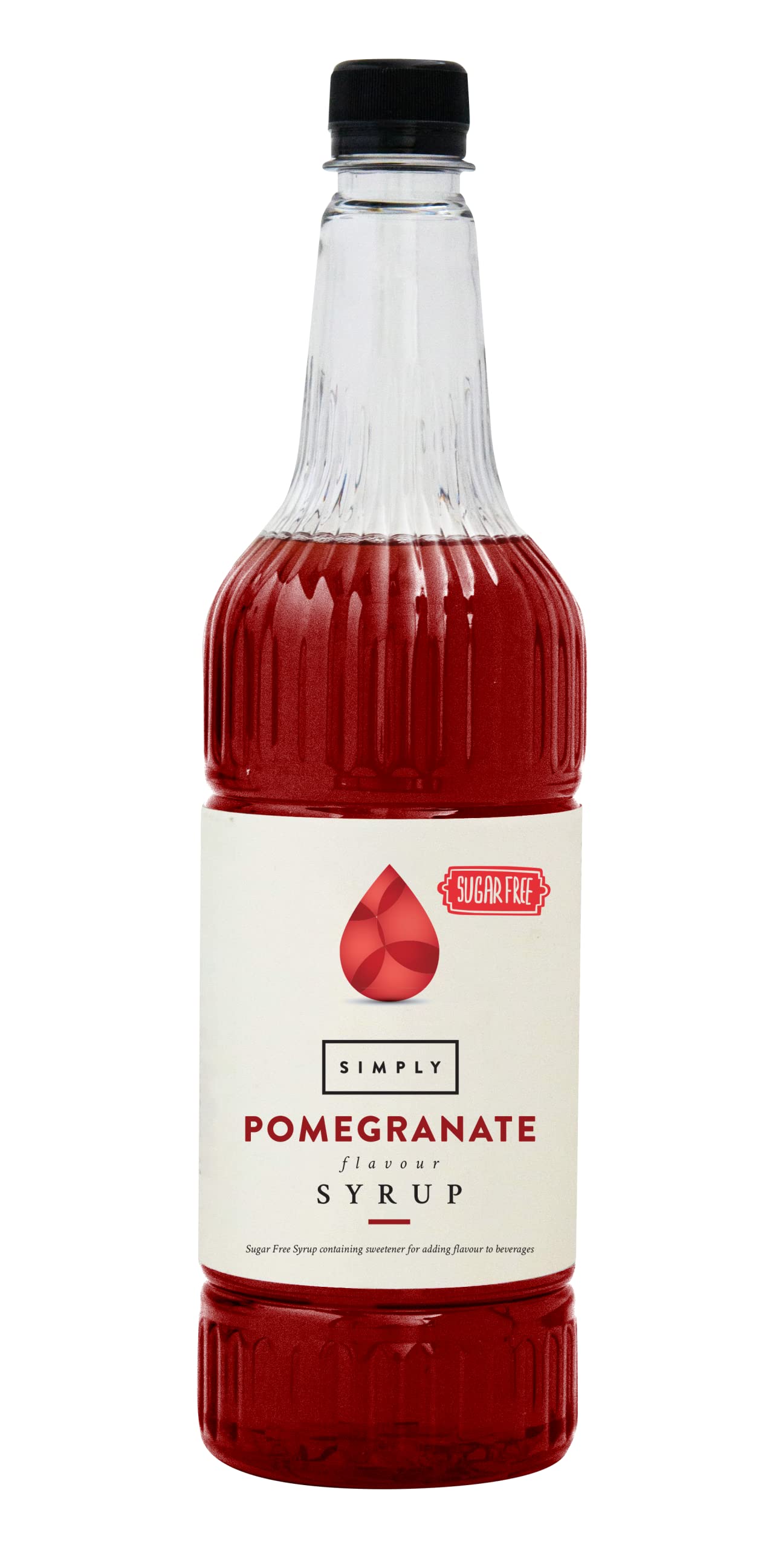 Simply Sugar Free Pomegranate Syrup - Low Calorie, Vegan, Nut Free | 1 L 1