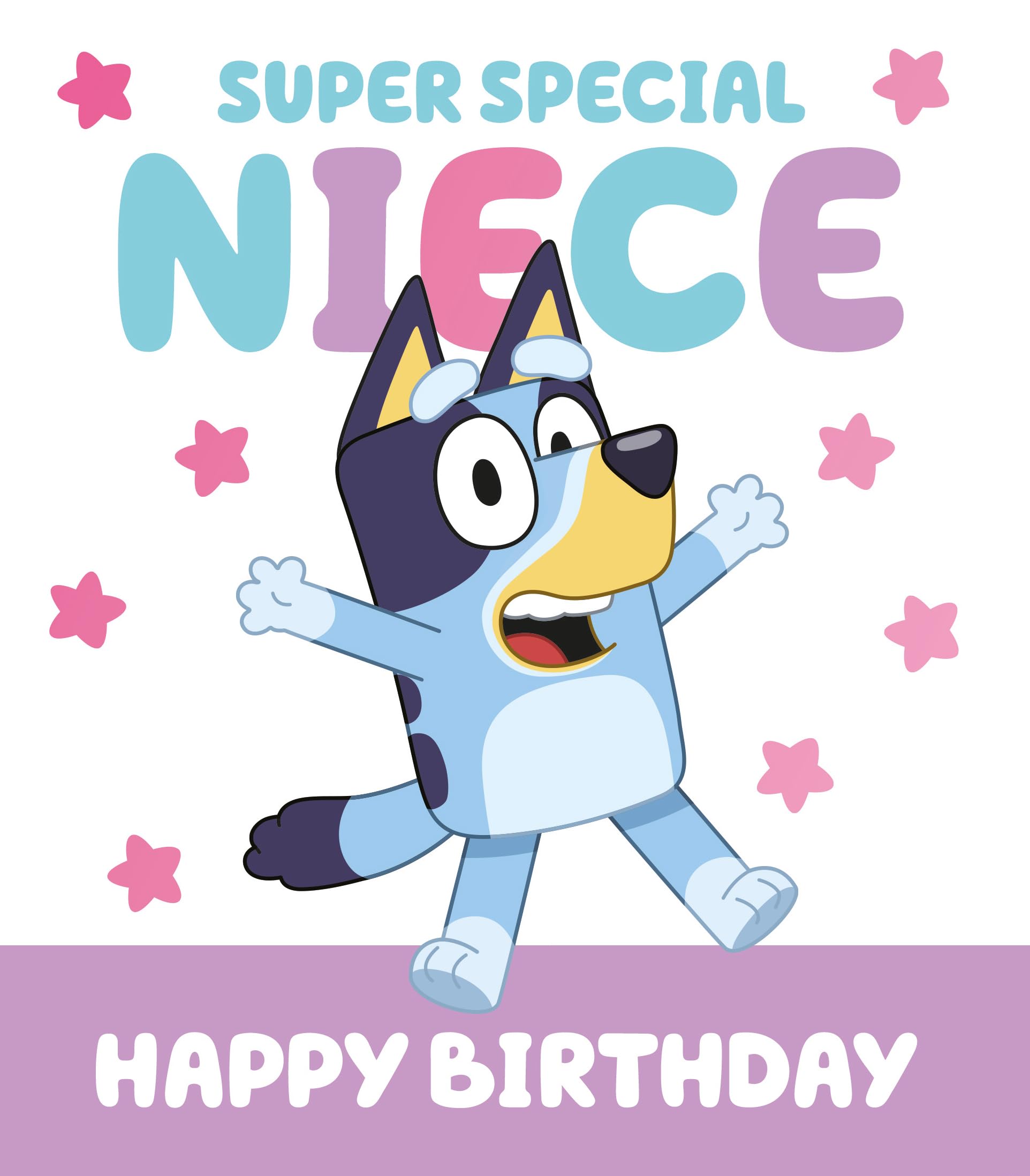 Danilo Promotions LTD Bluey Birthday Card for Niece | Kids Character Theme Greeting Card | BL070