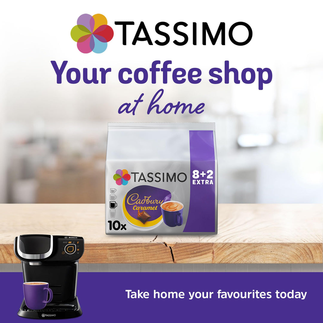 Tassimo Cadbury Caramel Hot Chocolate Pods x10 (Pack of 5, Total 50 Drinks)
