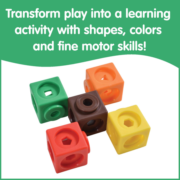 EDX Education Math Cubes - 100-Piece Linking Cube Set for Early Learning