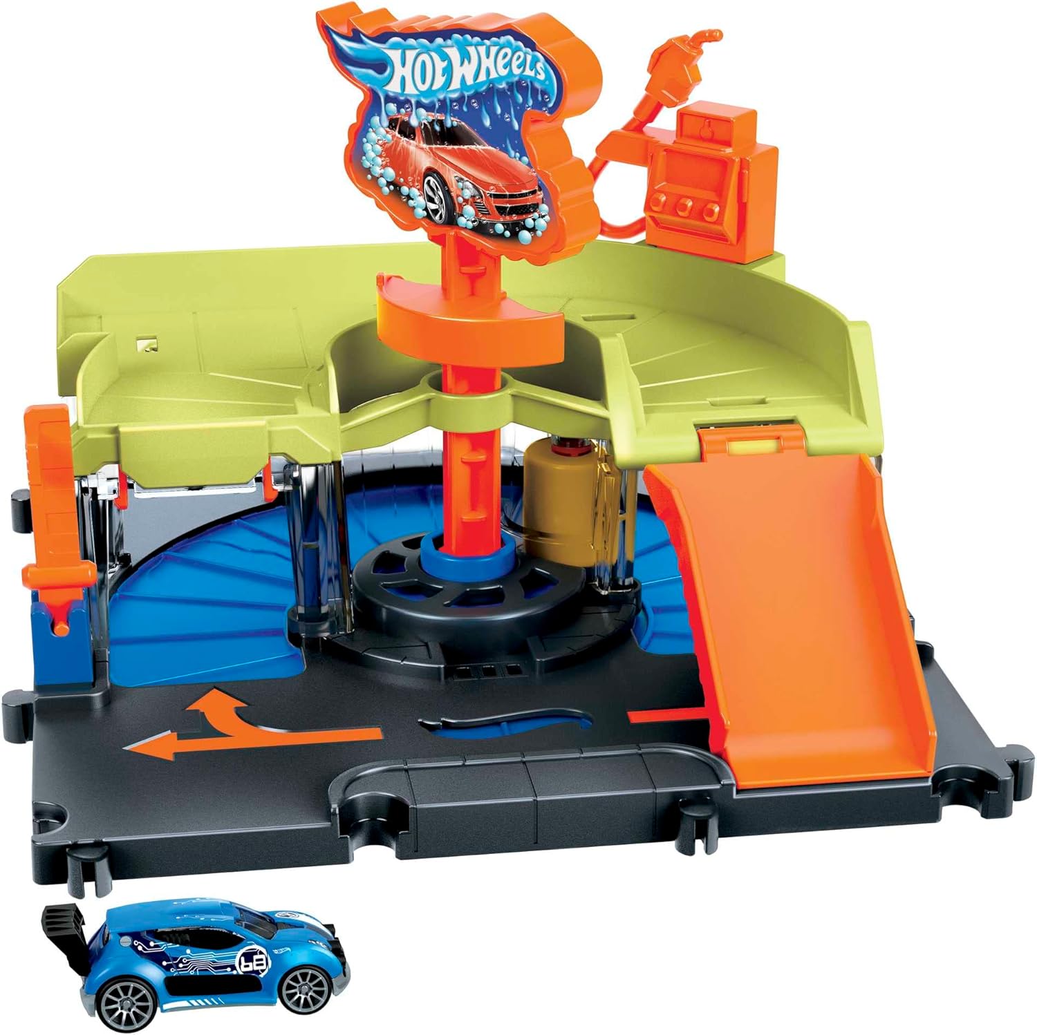 Hot Wheels City Downtown Express Car Wash Playset - Connectable Vehicle Playset for Kids 4-8 Years 1