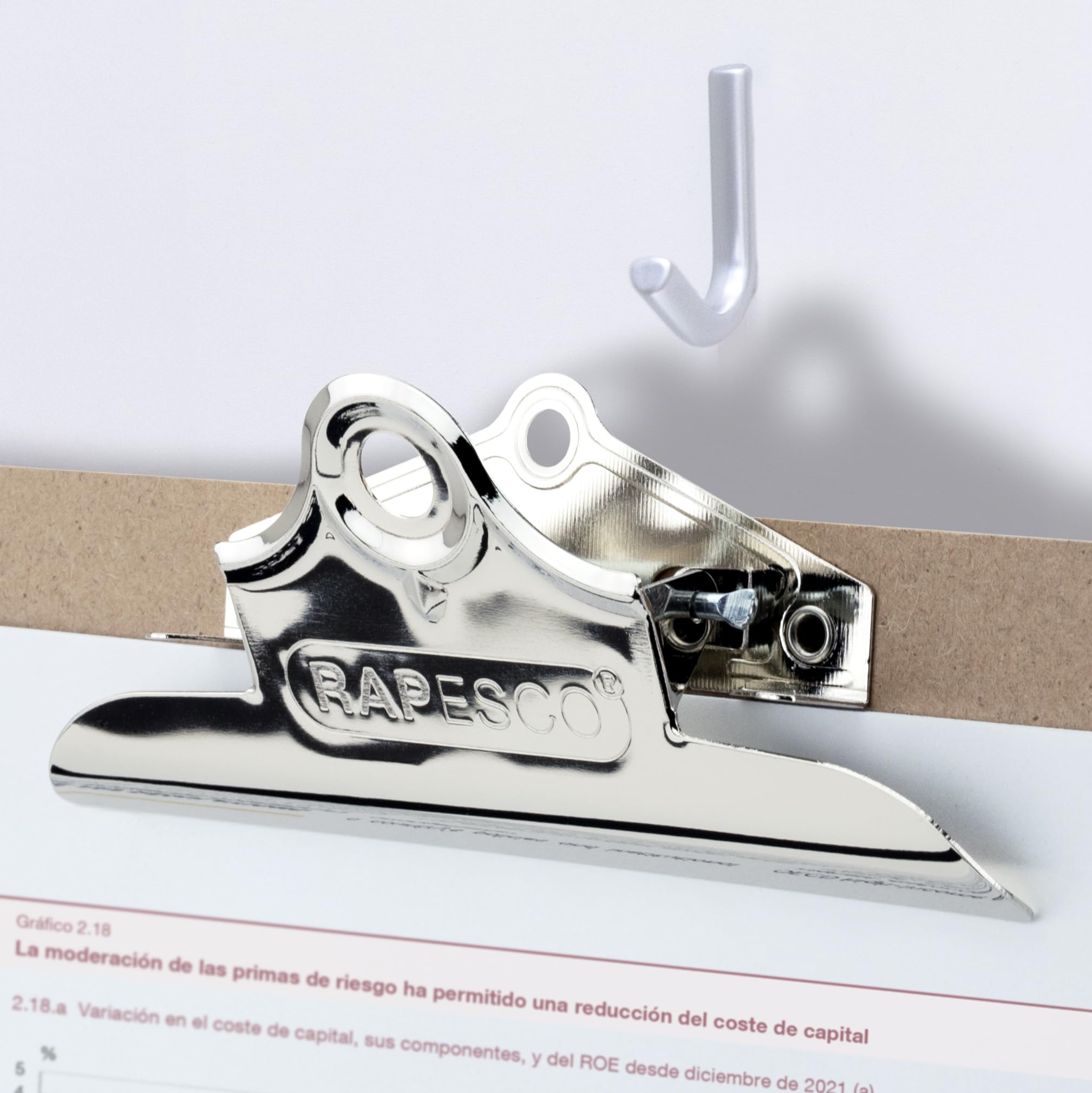 RAPESCO Business Pack 4 A4 Hardboard Clipboards - Heavy Duty Chrome Clip | 120 Sheet Capacity 4