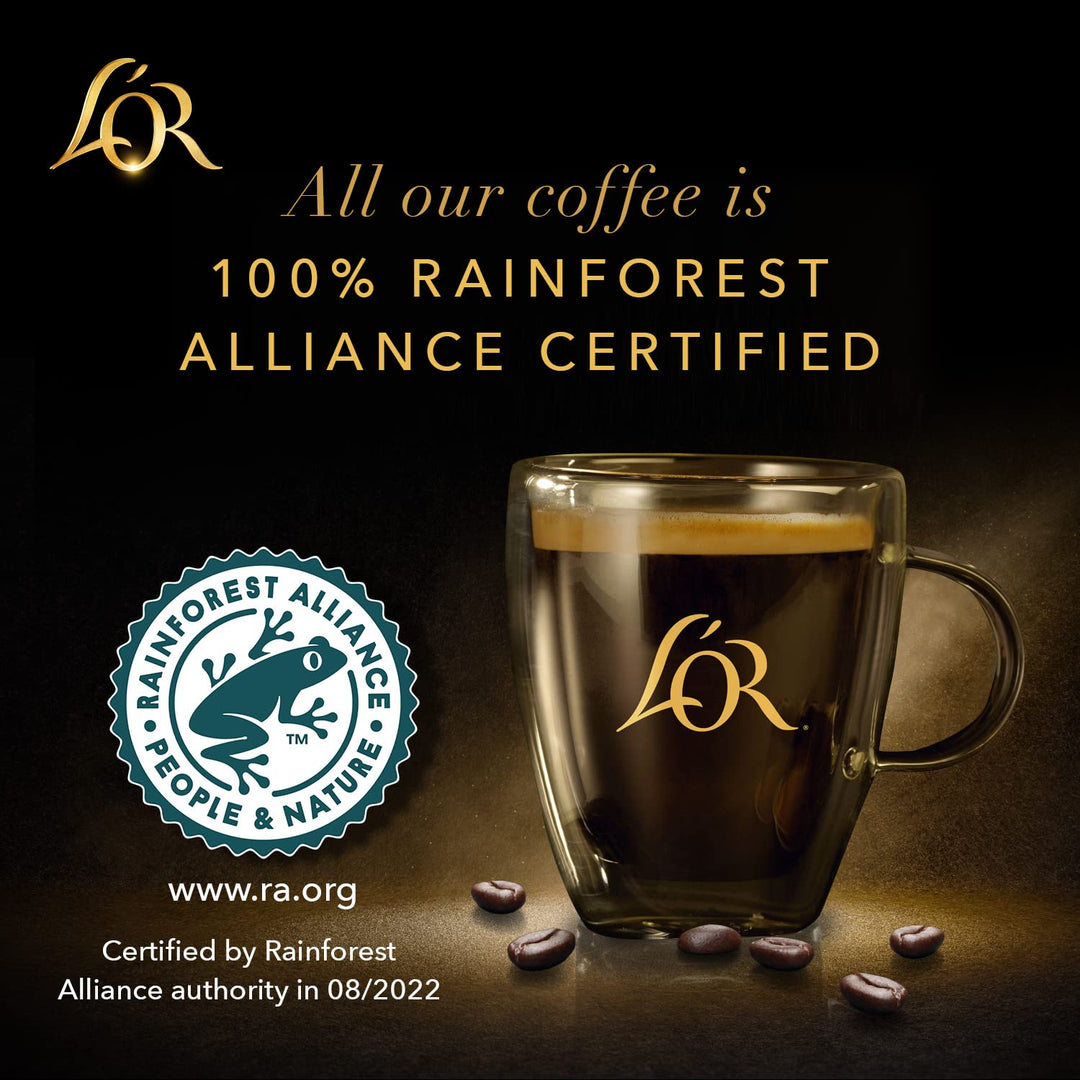 L'OR Espresso Ristretto Coffee Pods x10 Intensity 11 - Aluminum Capsules for Nespresso Machines