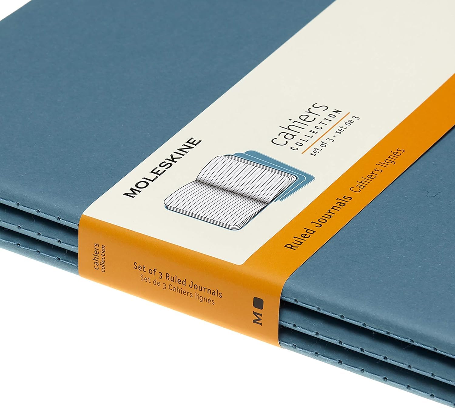 Moleskine Cahier Journal - Set of 3 Notebooks | Ruled Pages | Brisk Blue | X-Large 7