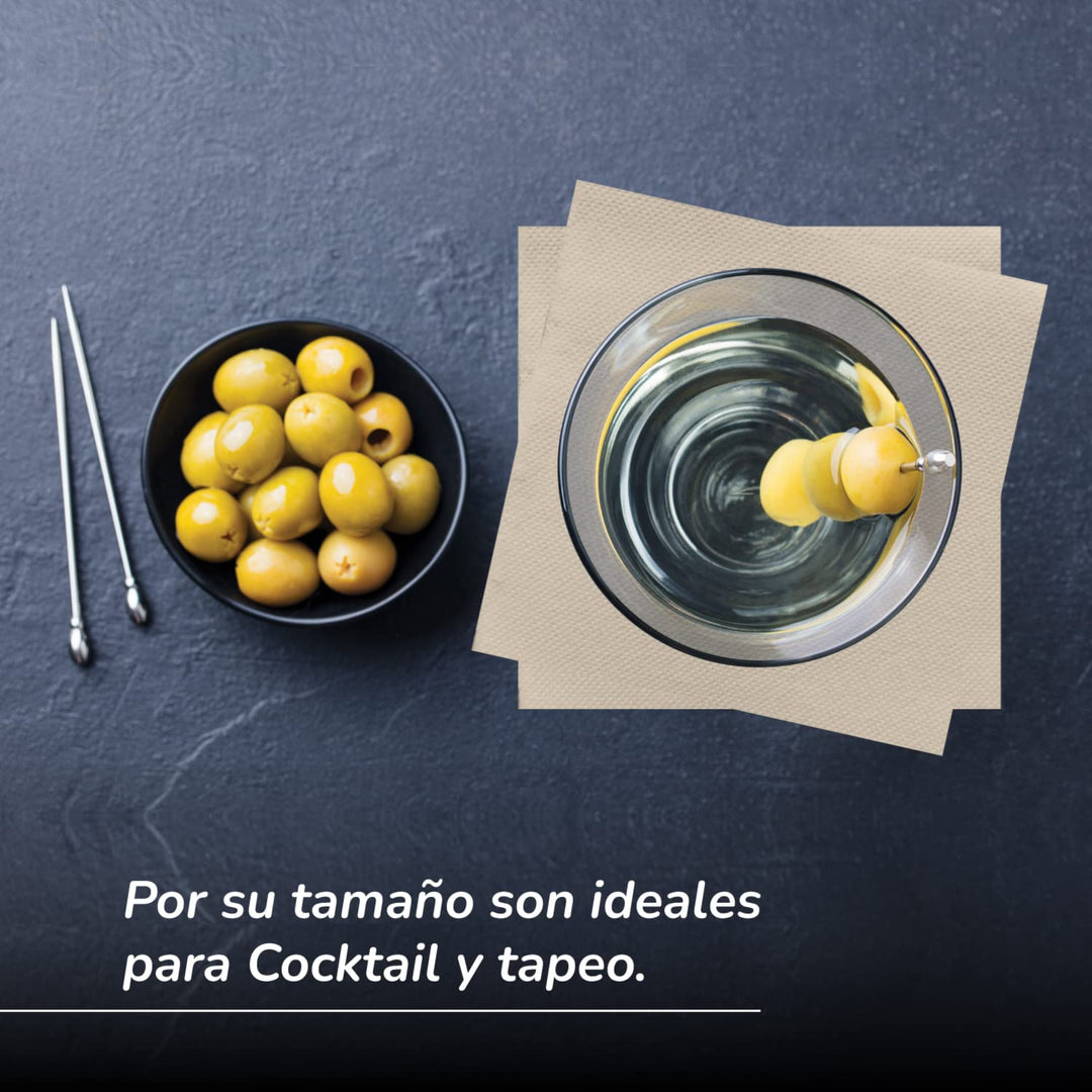 Hostelnovo Eco 10x10 cm Recycled Paper Napkins - 600 Pack, Biodegradable Cocktail Napkins
