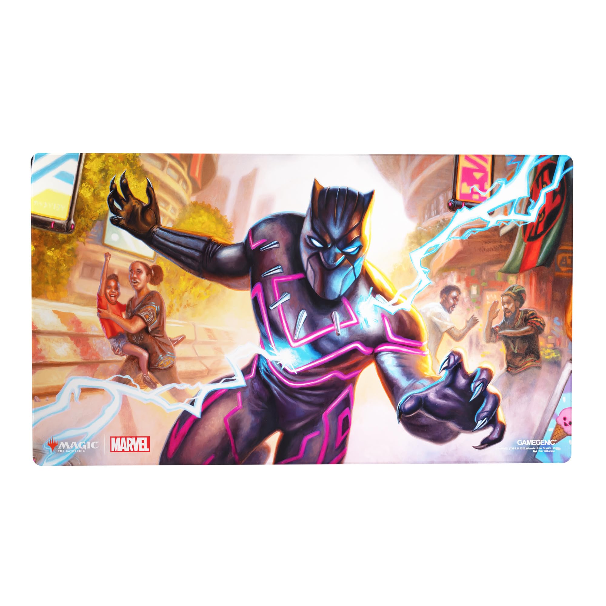 Gamegenic Magic: The Gathering Marvel Super Heroes Shiny Playmat - 2mm Thick | Anti-Slip Base | Officially Licensed 1