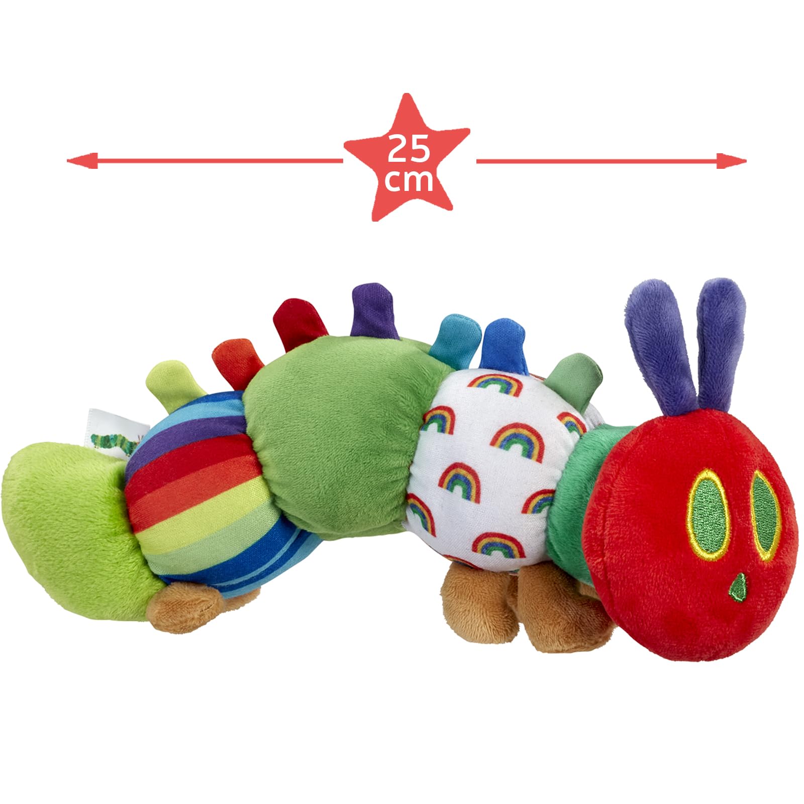 Rainbow Designs The Very Hungry Caterpillar My First Soft Toy - Velvety Fabric, Multicolor | Unisex Children 3