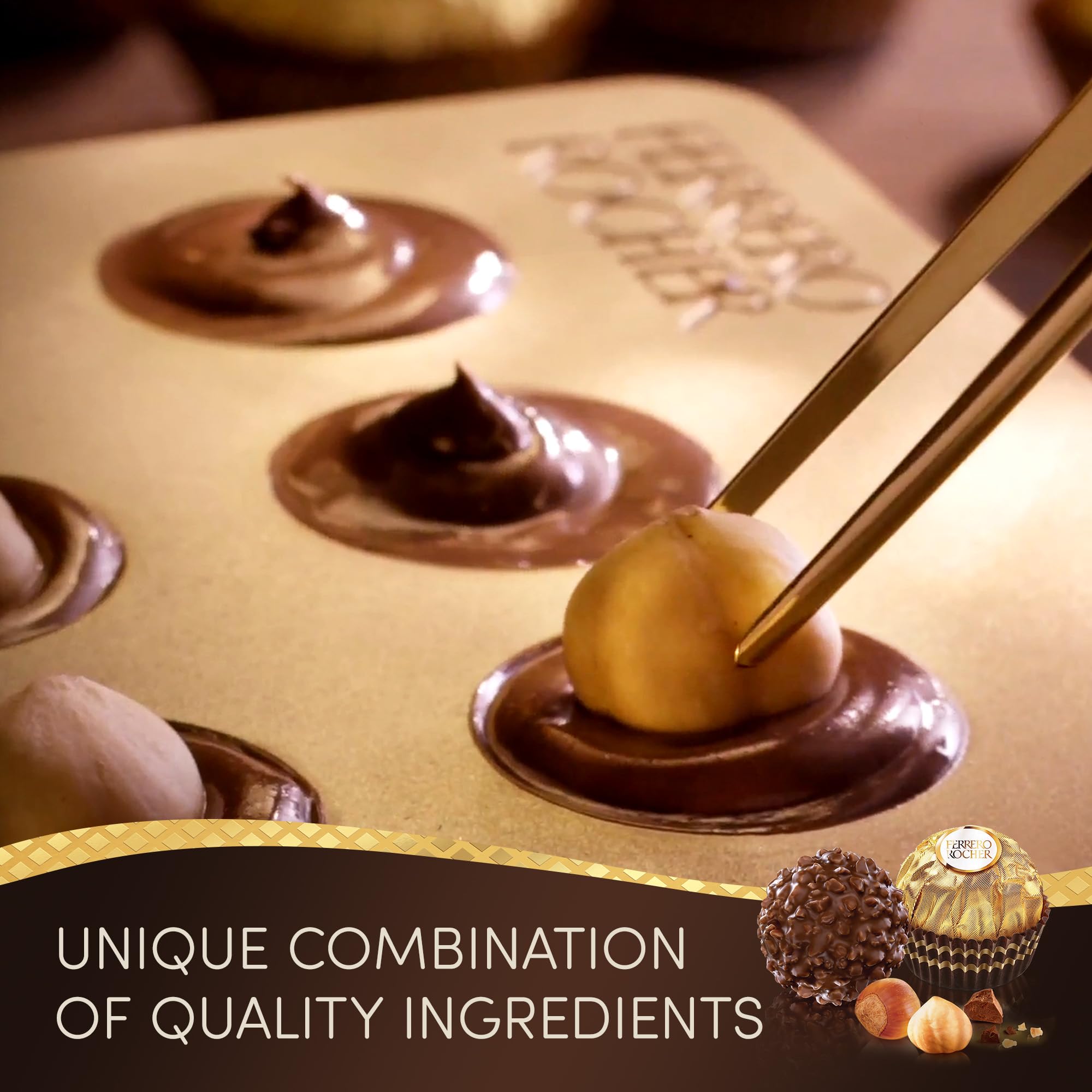 Ferrero Rocher Pralines Chocolate Candy Variety Pack - 48 Pieces, 600g Bulk Box 4