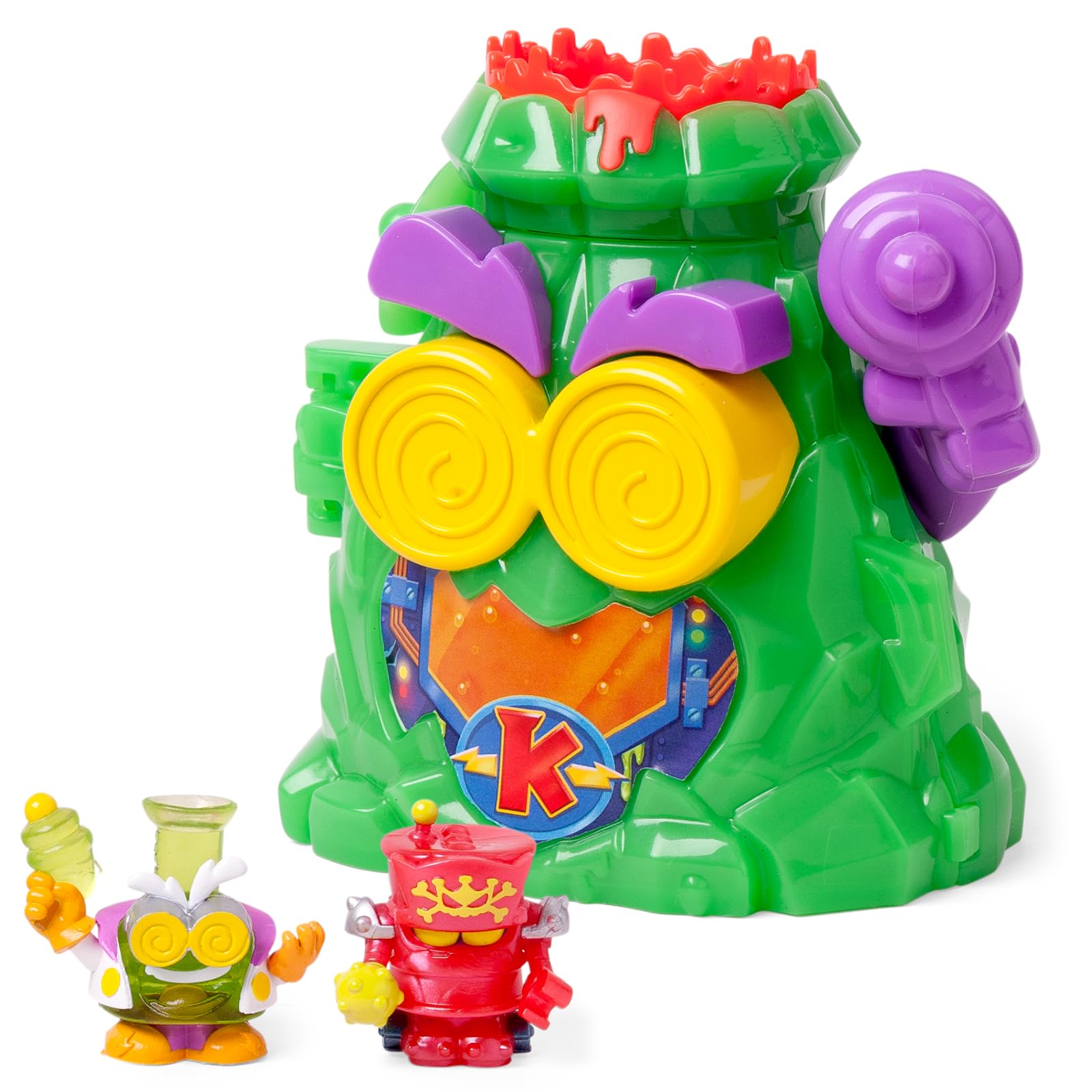 SUPERTHINGS RIVALS OF KABOOM Professor K's Hidden Volcano Base Playset | Includes 2 Exclusive Figures 2