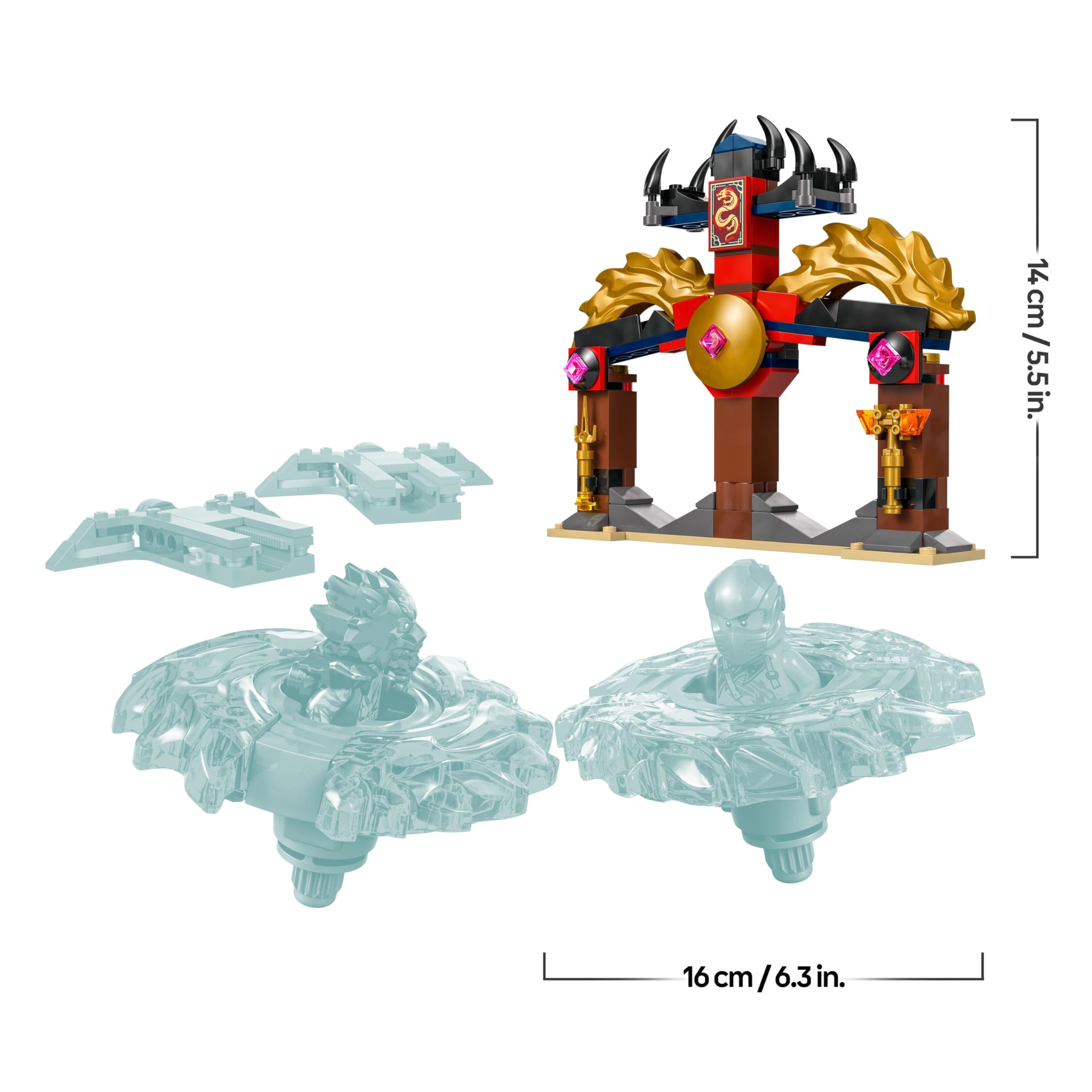 LEGO NINJAGO Dragon Spinjitzu Battle Pack Set 71826 with 2 Minifigures and Launchers | Ages 6+ 7