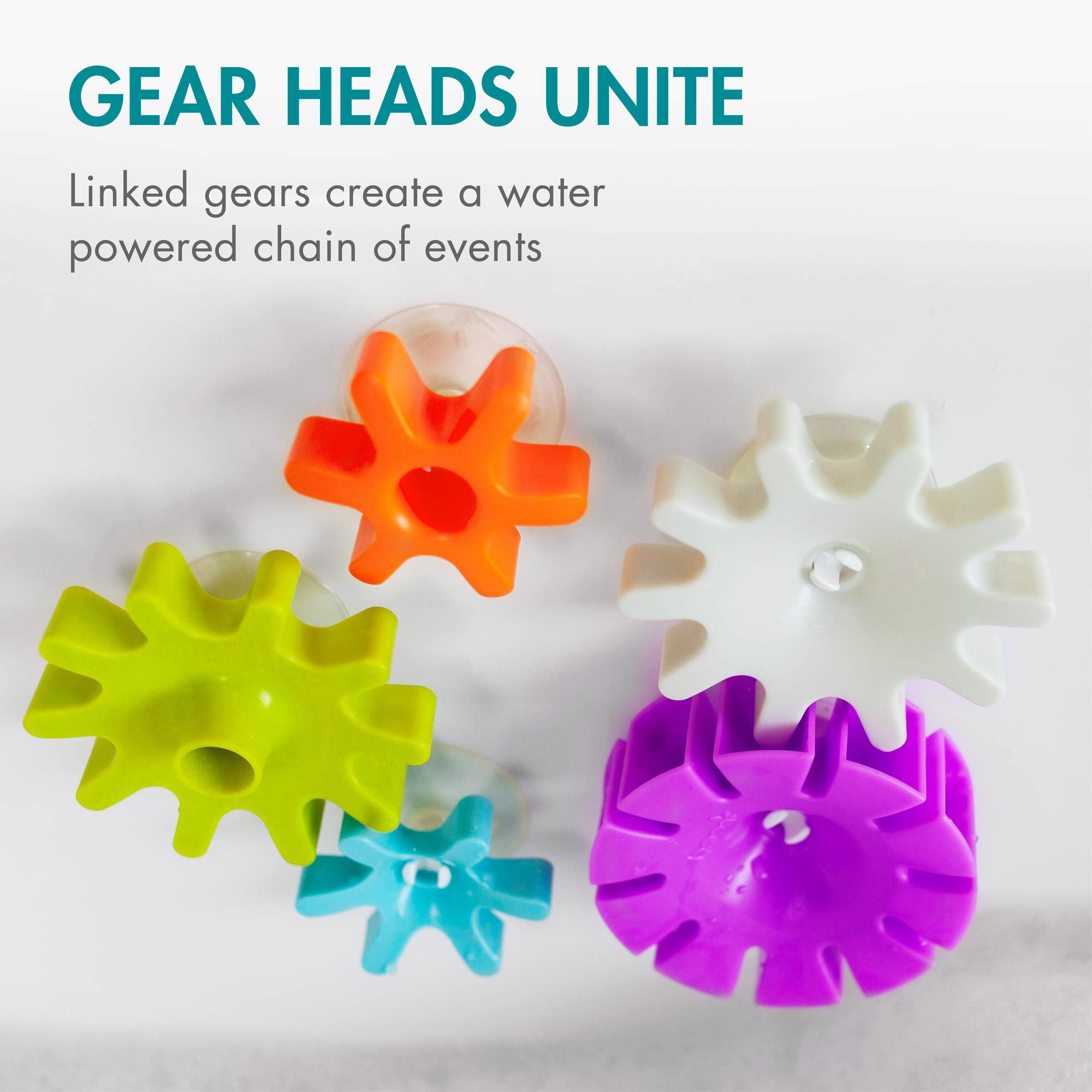 Boon Pipes, Cogs & Tubes Bath Toy Bundle - Multicolor Water Play Set for Babies and Toddlers 8