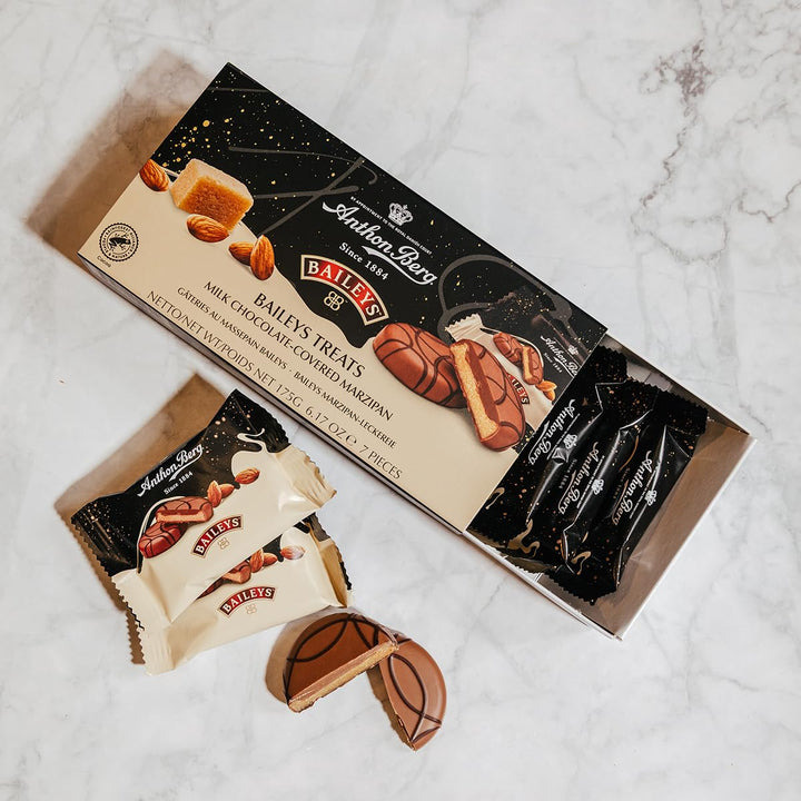 Anthon Berg Baileys Treats - Milk Chocolate Covered Marzipan with Baileys Flavor, 175g