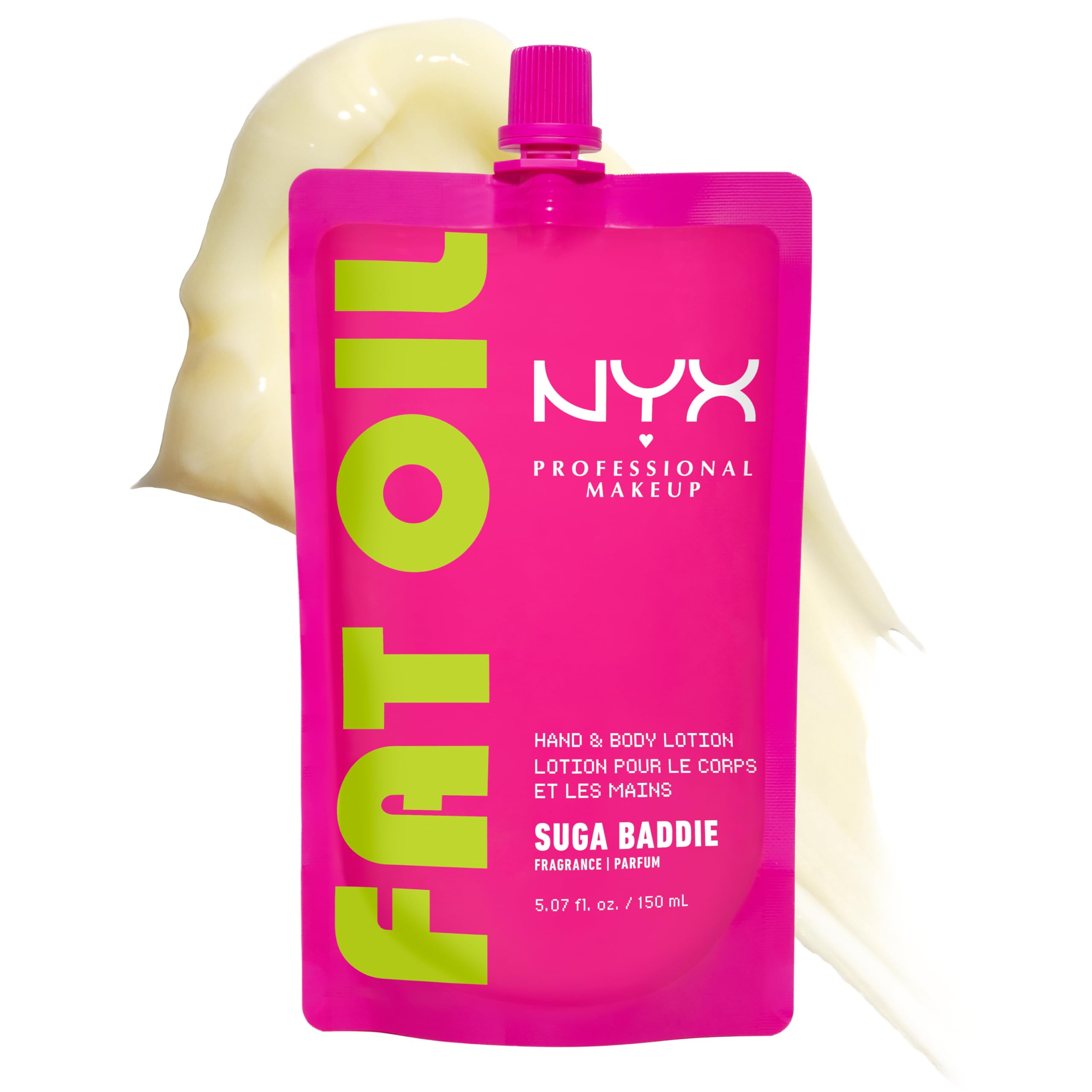 NYX PROFESSIONAL MAKEUP Fat Oil Lightweight Hand & Body Moisturiser Cream | 24H Hydration | Vanilla Scent
