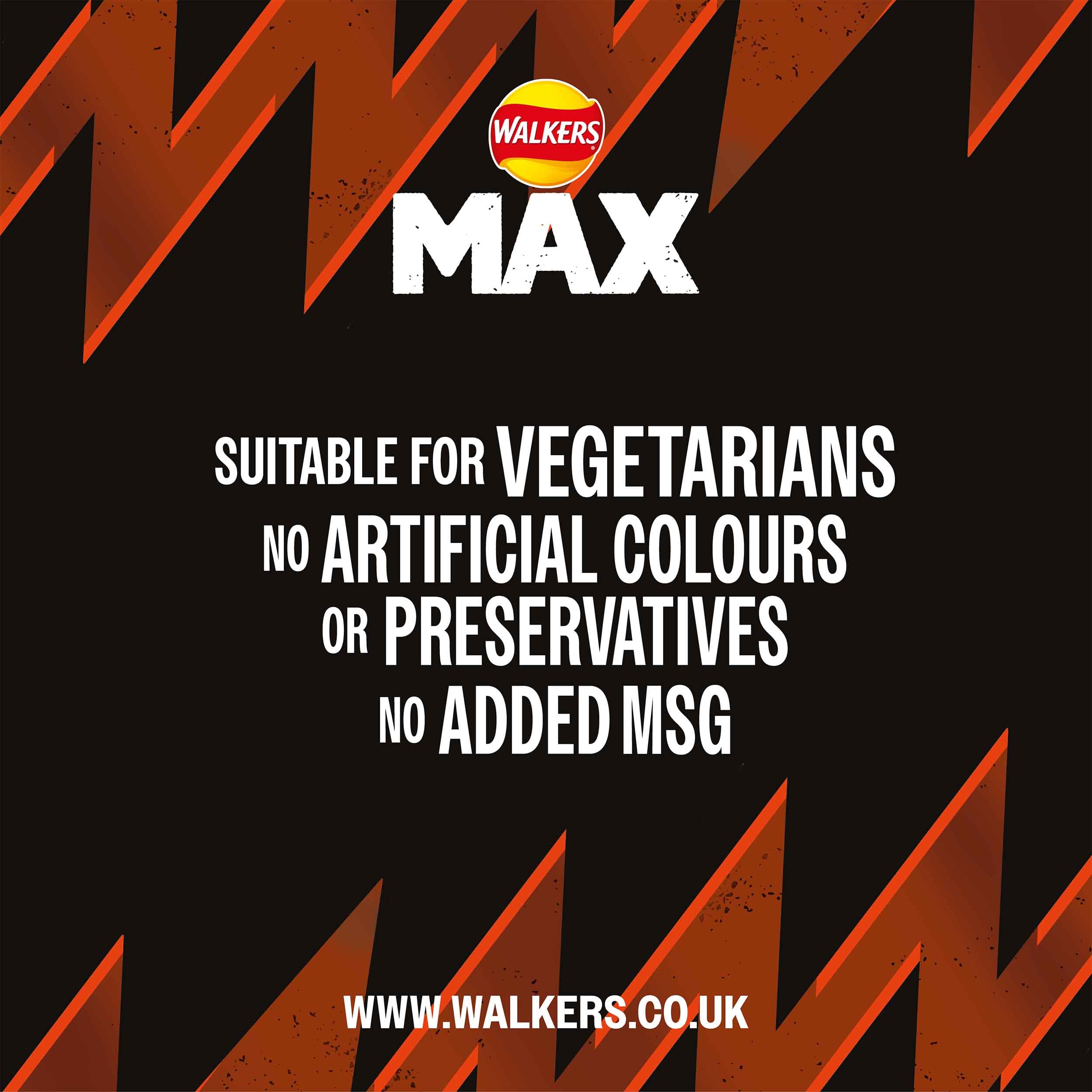 Walkers Max Sizzling Flame Grilled Steak Chips 50 g (24er-Packung) 4