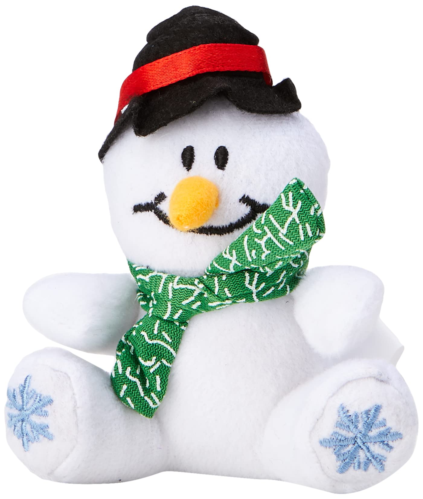 Baker Ross EF890 Snowman Mini Bean Pals Plush Toys - Pack of 4 Assorted Soft Stuffed Animals