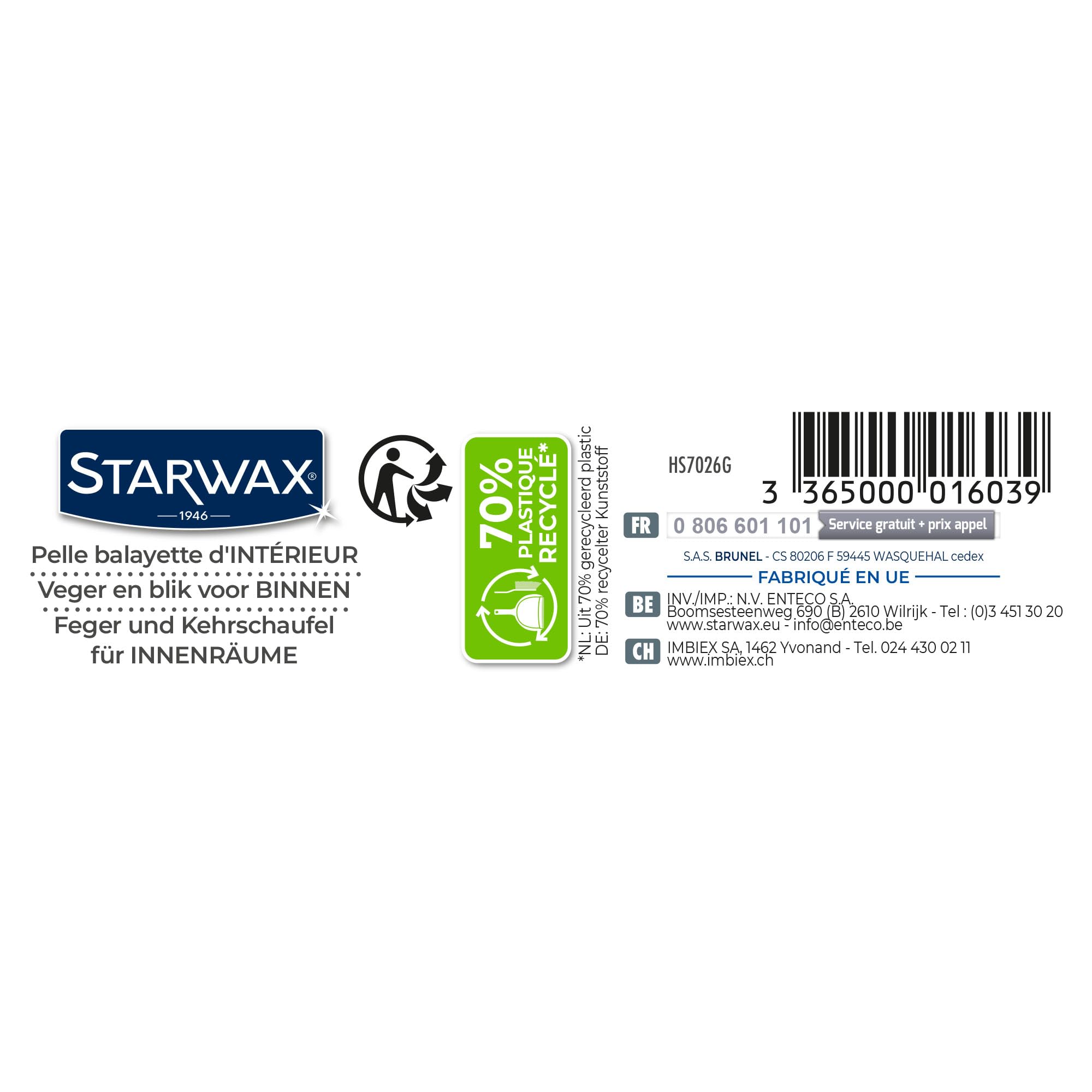 STARWAX Dustpan and Brush Set - Serrated Edges for Small Cleanup Jobs | 33cm Length 7