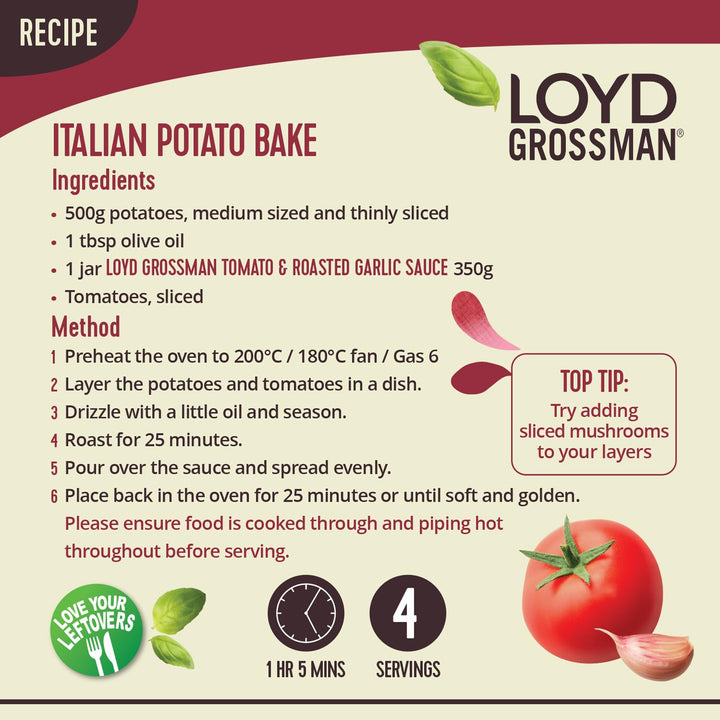 Loyd Grossman - Italian Tomato & Roasted Garlic Sauce 350g