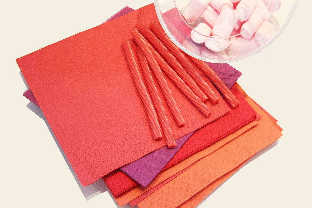 Morigami 40 x 40 cm 2-Ply 1/4 Fold Napkins - Pack of 100 - Black