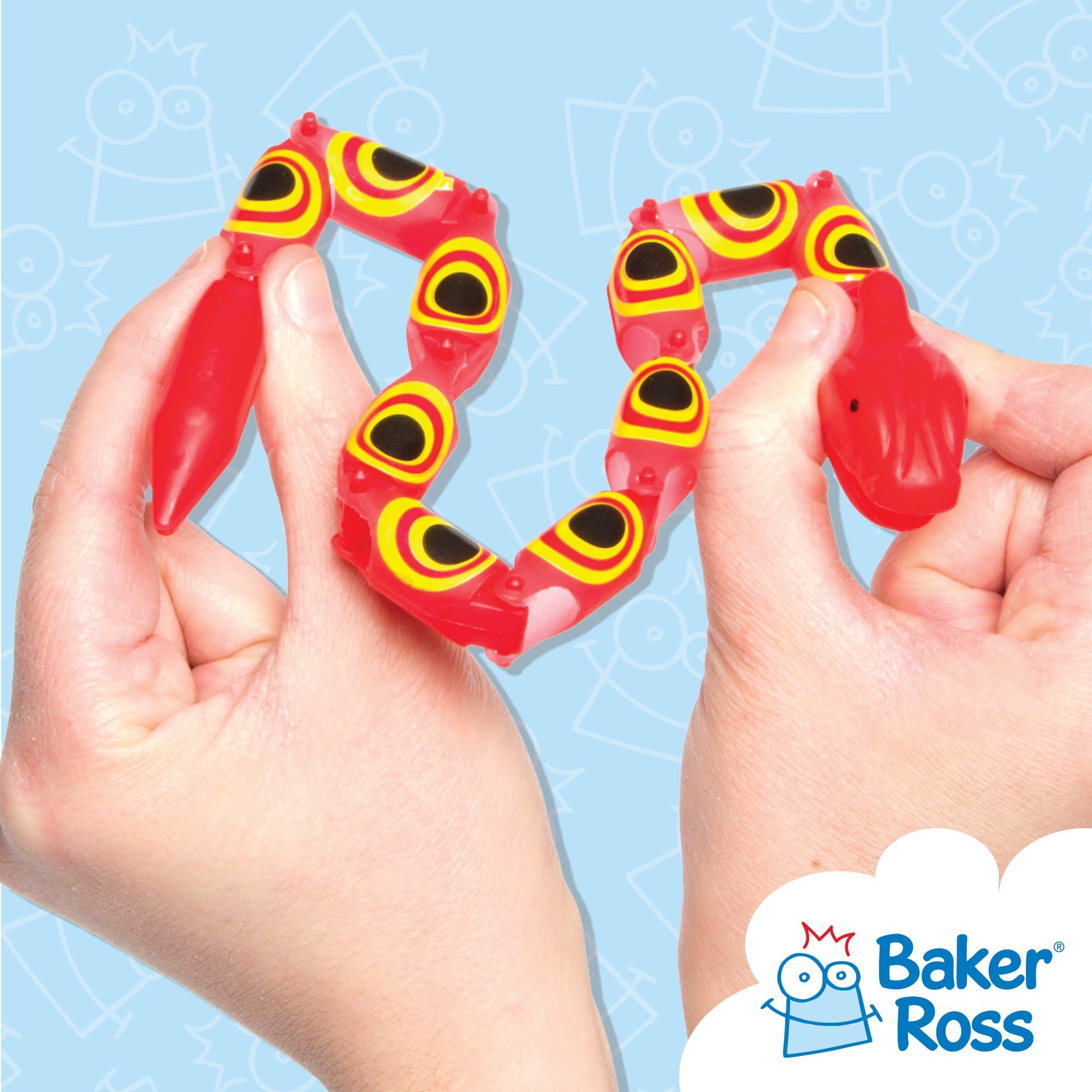 Baker Ross Jointed Wiggly Snakes - Pack of 10 Assorted Colour Party Favours | 36cm Long 4