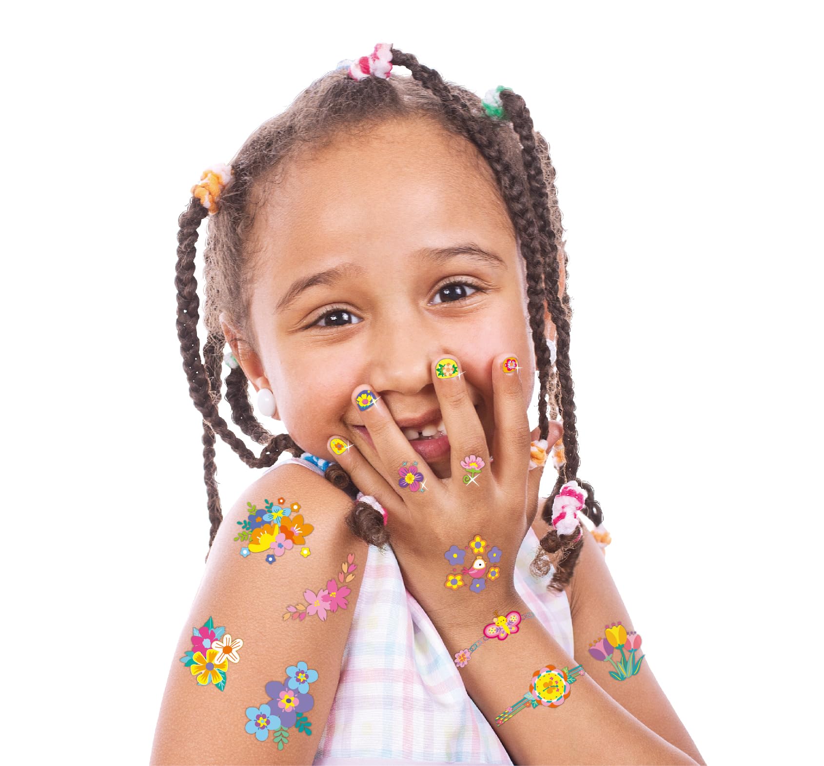 Avenir Unicorn Temporary Tattoos & Nail Stickers Set for Kids Ages 3+ | 260+ Decals 3