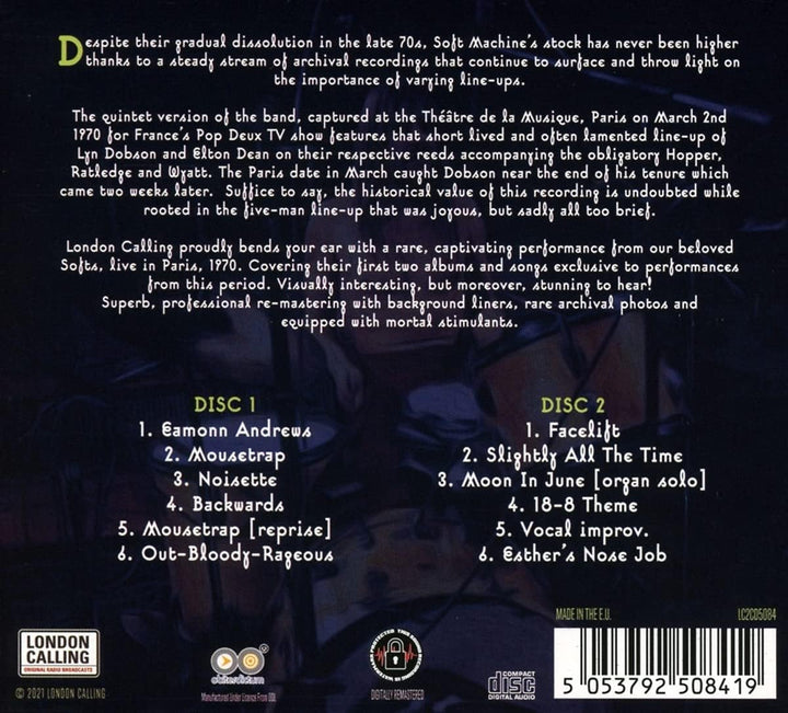 Soft Machine - Paris 1970 (2-CD Live Album) [Audio CD]