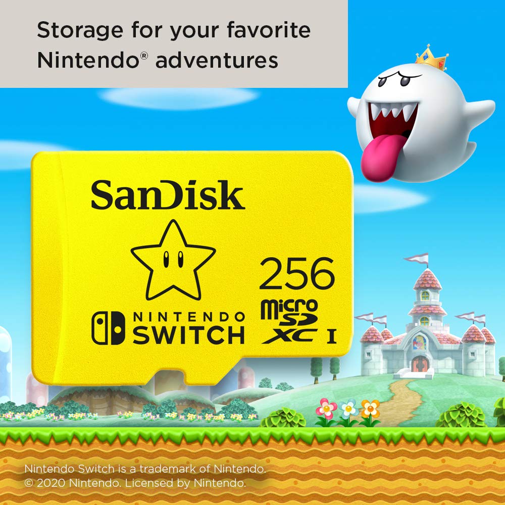 SanDisk microSDXC UHS-I Card for Nintendo Switch 256GB | 100MB/s Transfer Speed 4